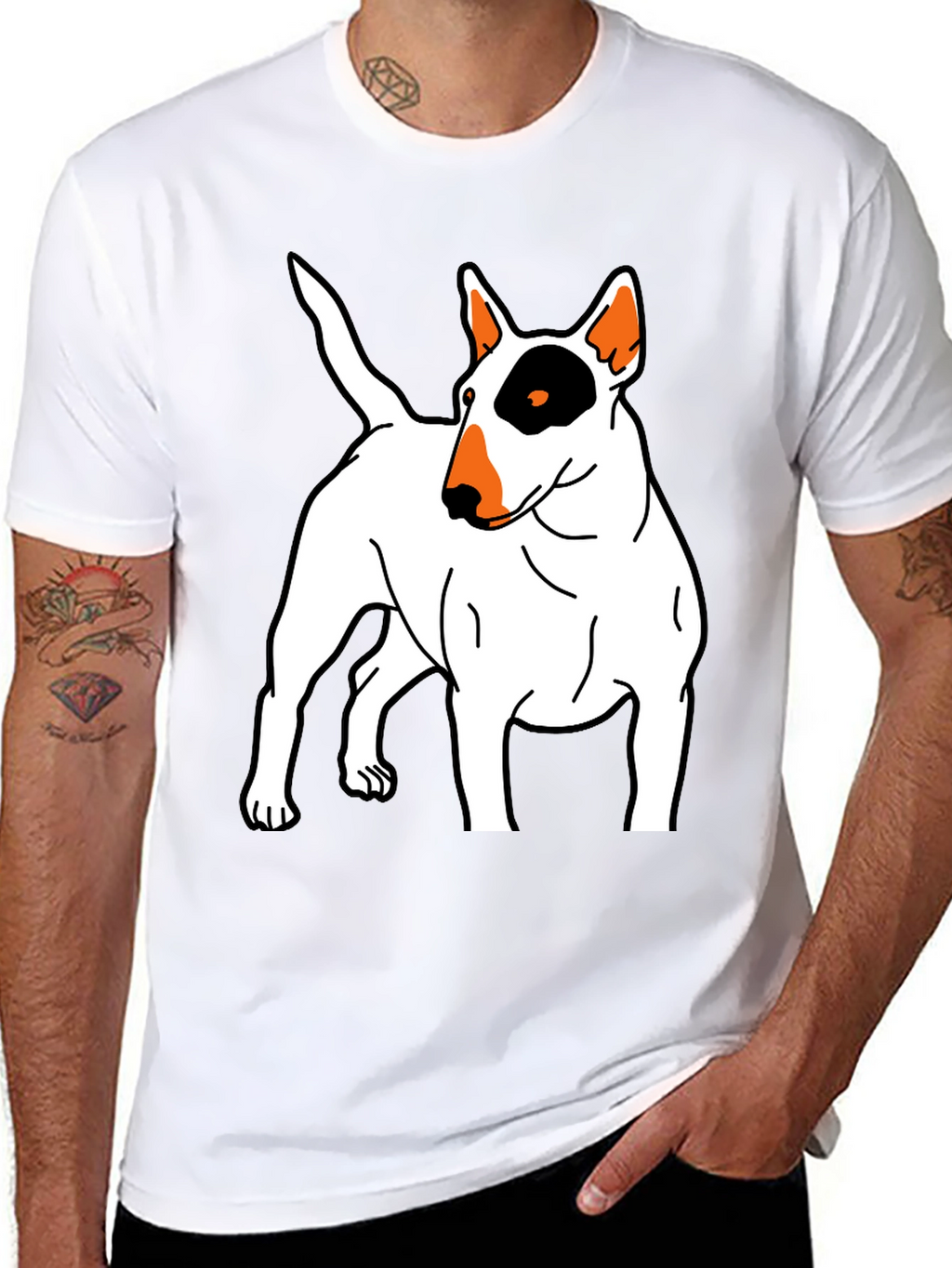 Bull Terrier Graphic Tee - Unisex Black T-Shirt