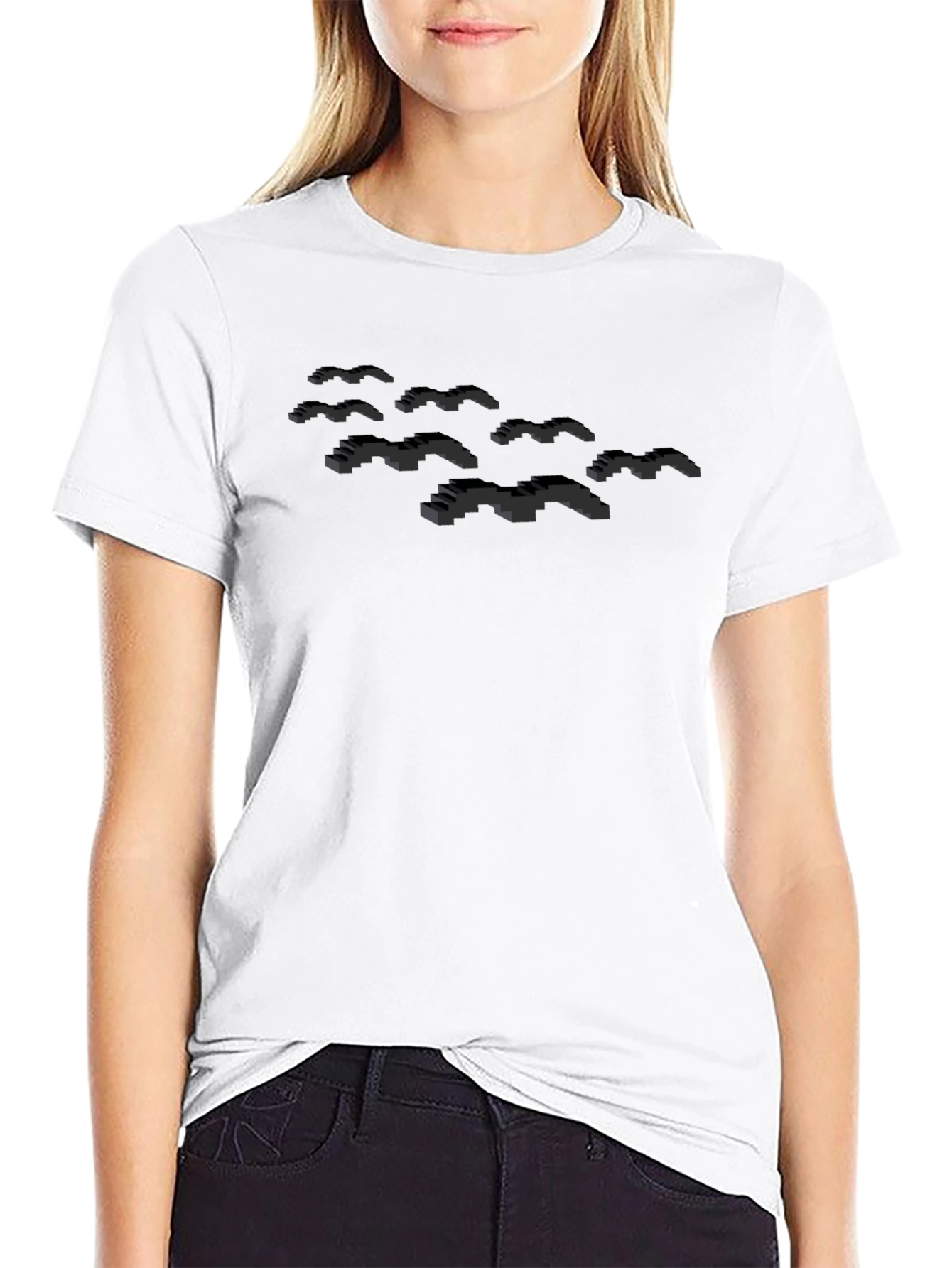 Pixel Bats Black T-Shirt - Gamer Style
