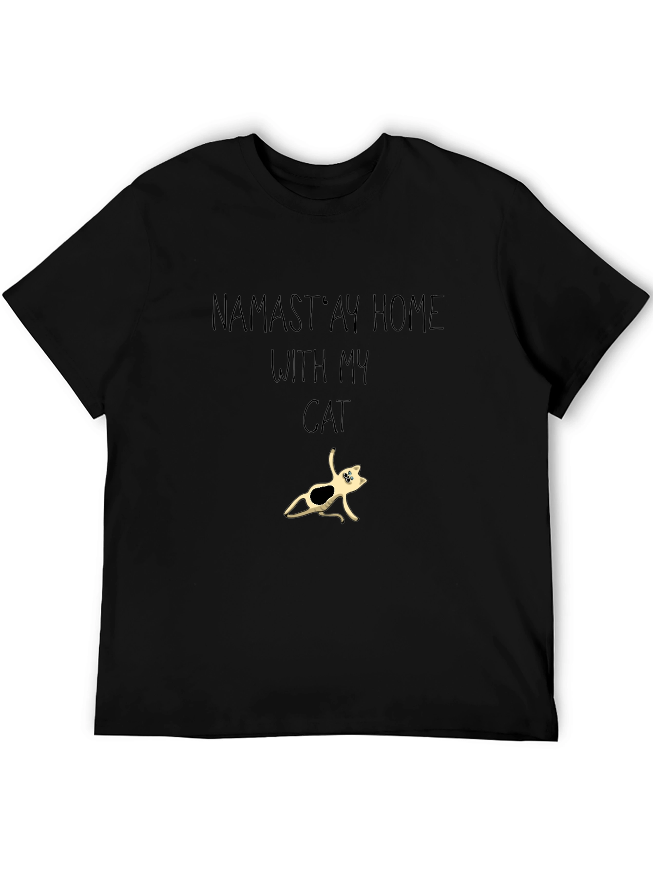 Namastay Home With My Cat T-Shirt