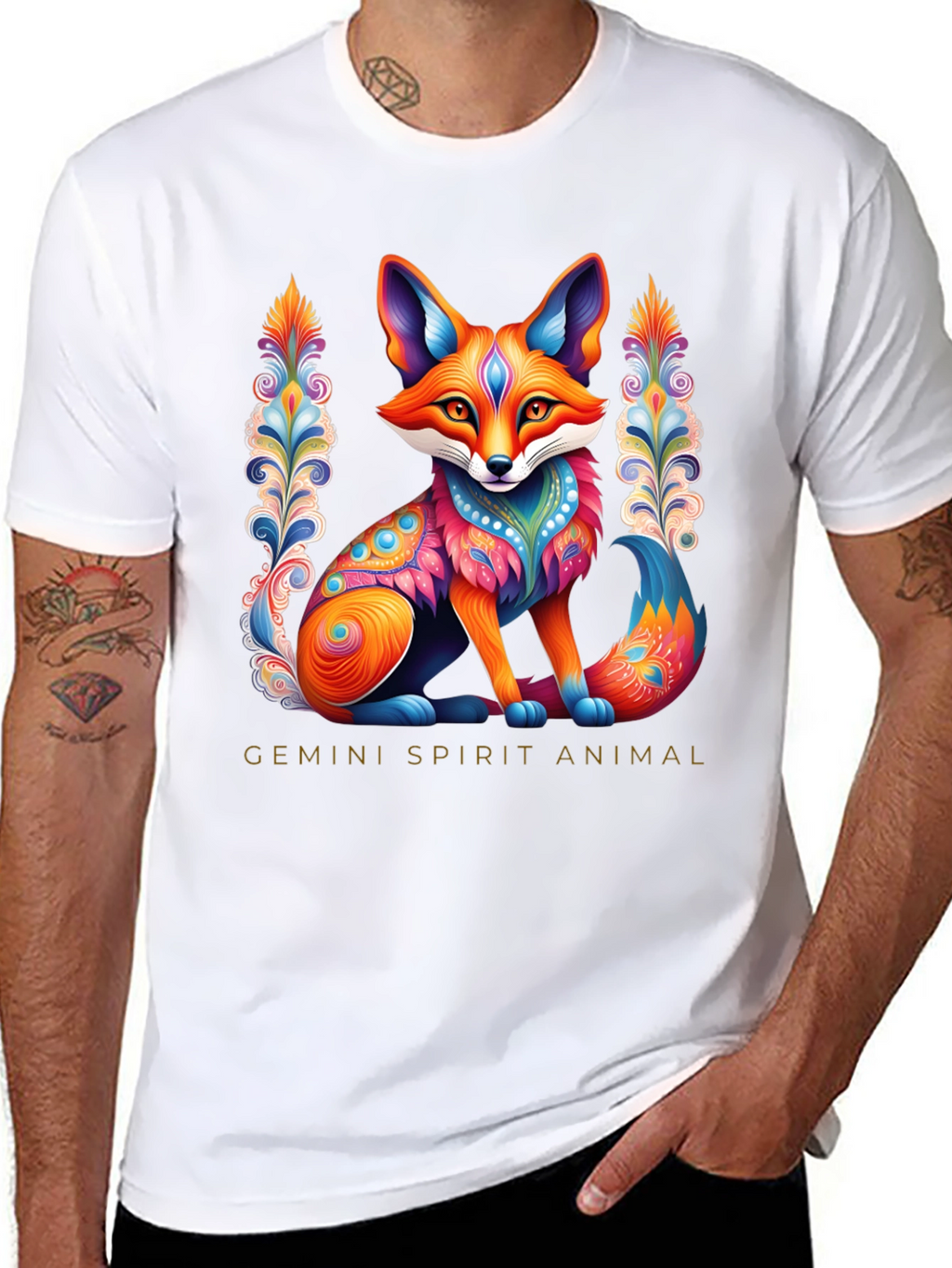 Gemini Spirit Animal Fox Graphic Tee