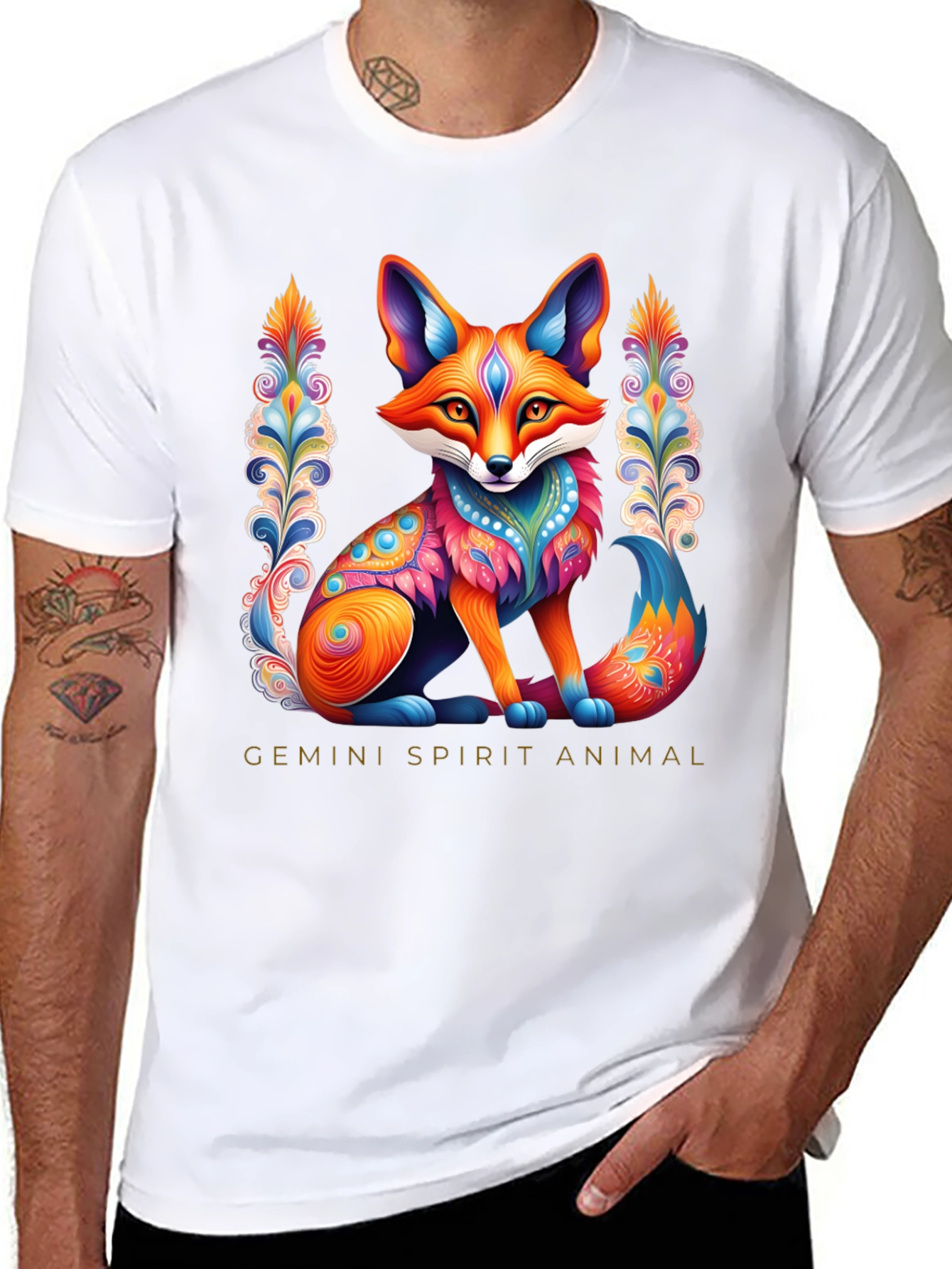 Gemini Spirit Animal Fox Graphic Tee