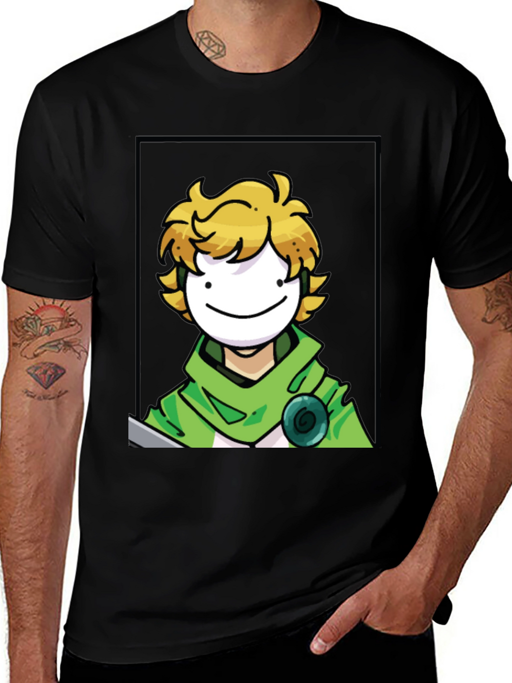 Dream Character Graphic Tee - Black