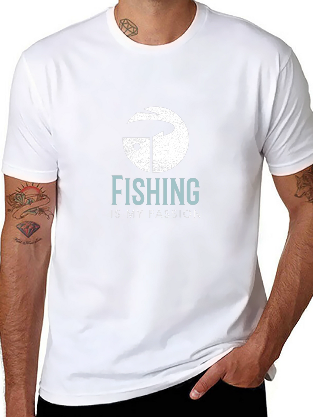 Fishing is My Passion T-Shirt Mens Black Tee