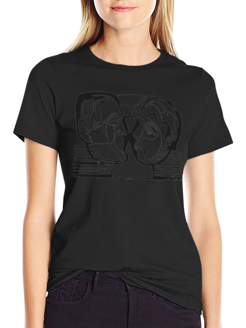 Abstract Art Tee - Minimalist Black T-Shirt