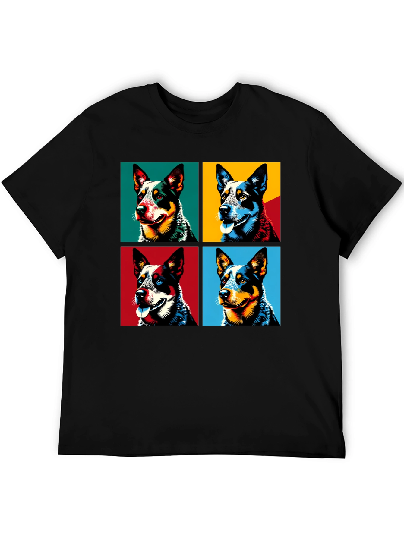 Dog Portrait Pop Art Graphic T-Shirt - Mens