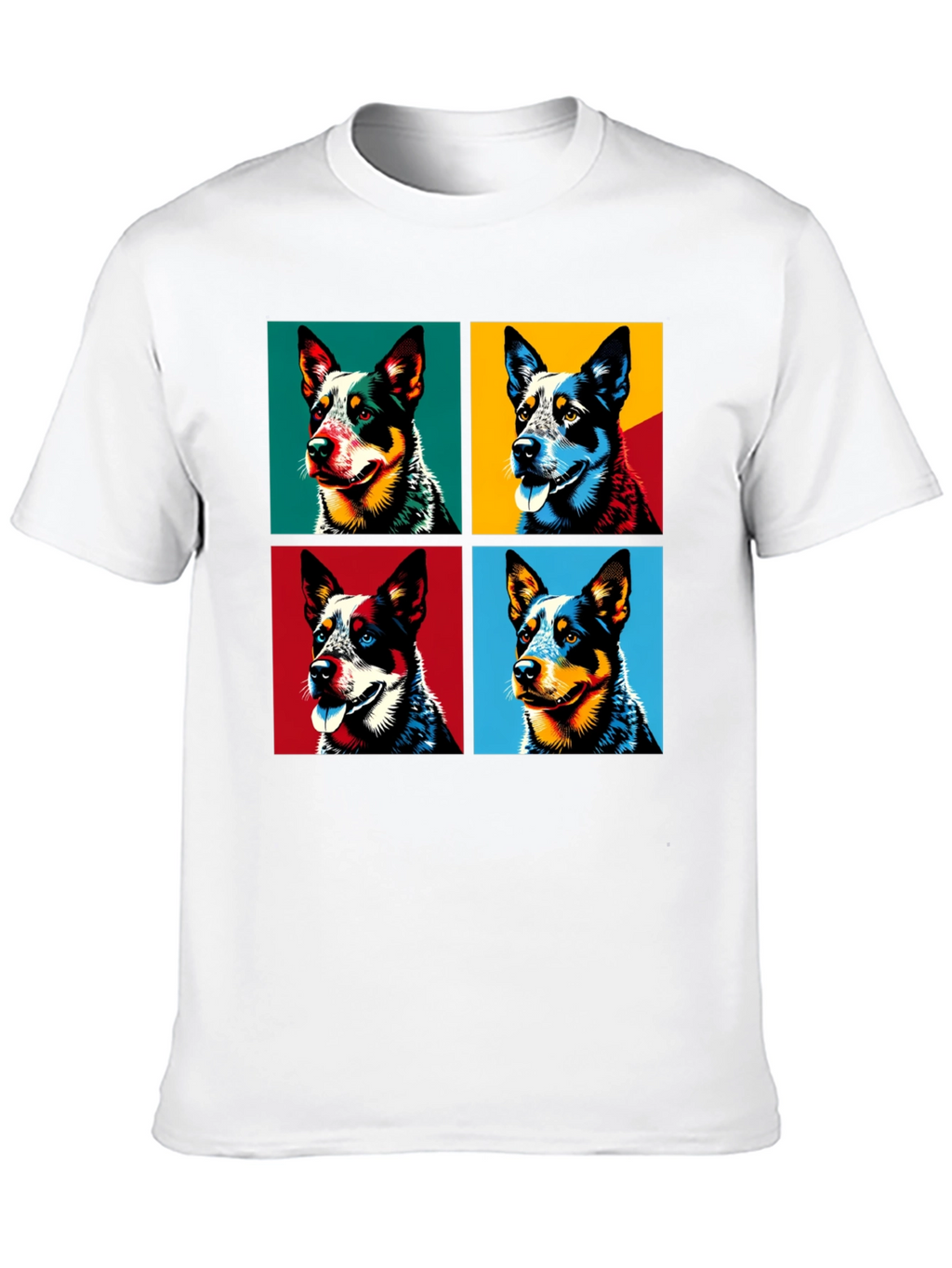 Dog Portrait Pop Art Graphic T-Shirt - Mens