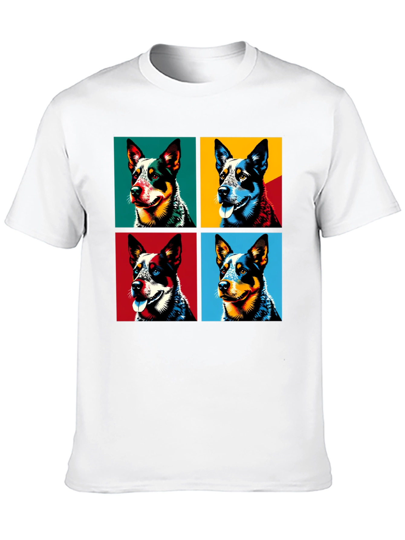 Dog Portrait Pop Art Graphic T-Shirt - Mens