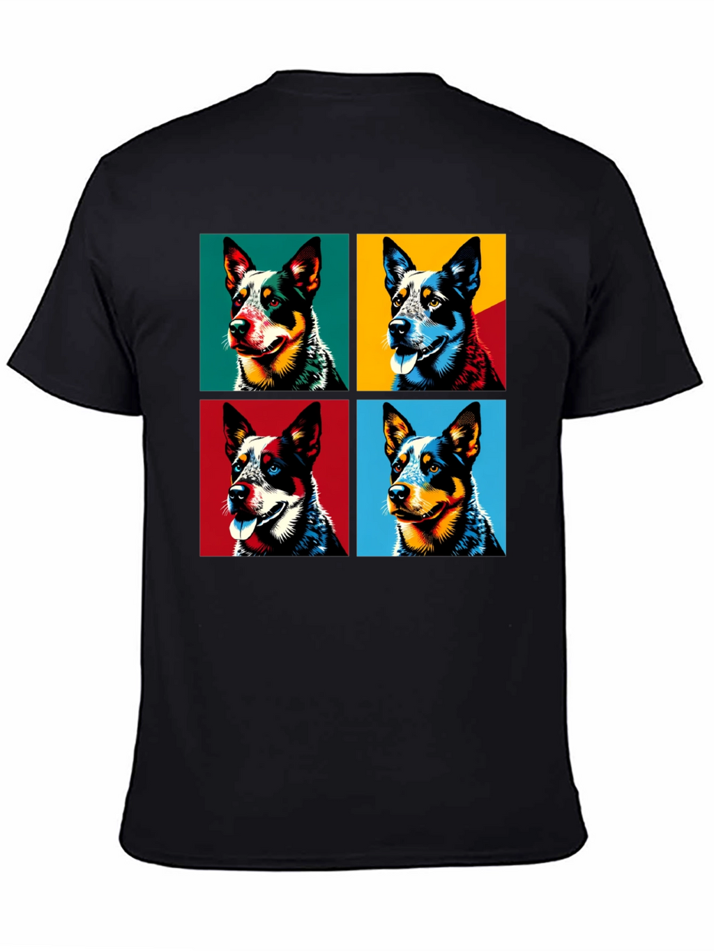 Dog Portrait Pop Art Graphic T-Shirt - Mens
