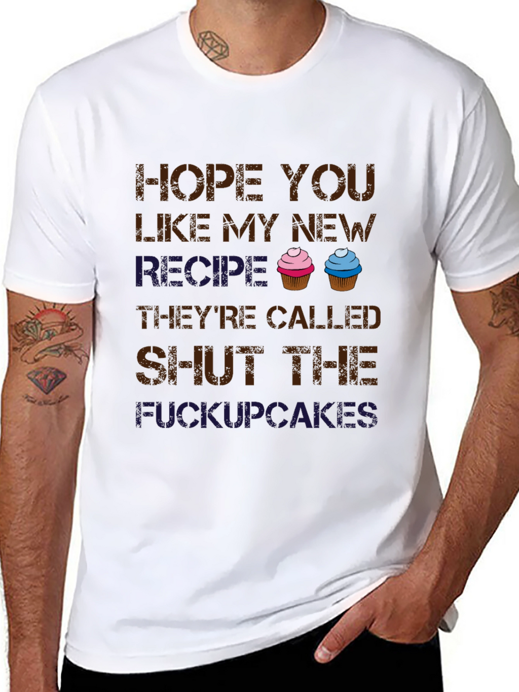 Shut the Cupcakes T-Shirt - Funny Novelty Tee
