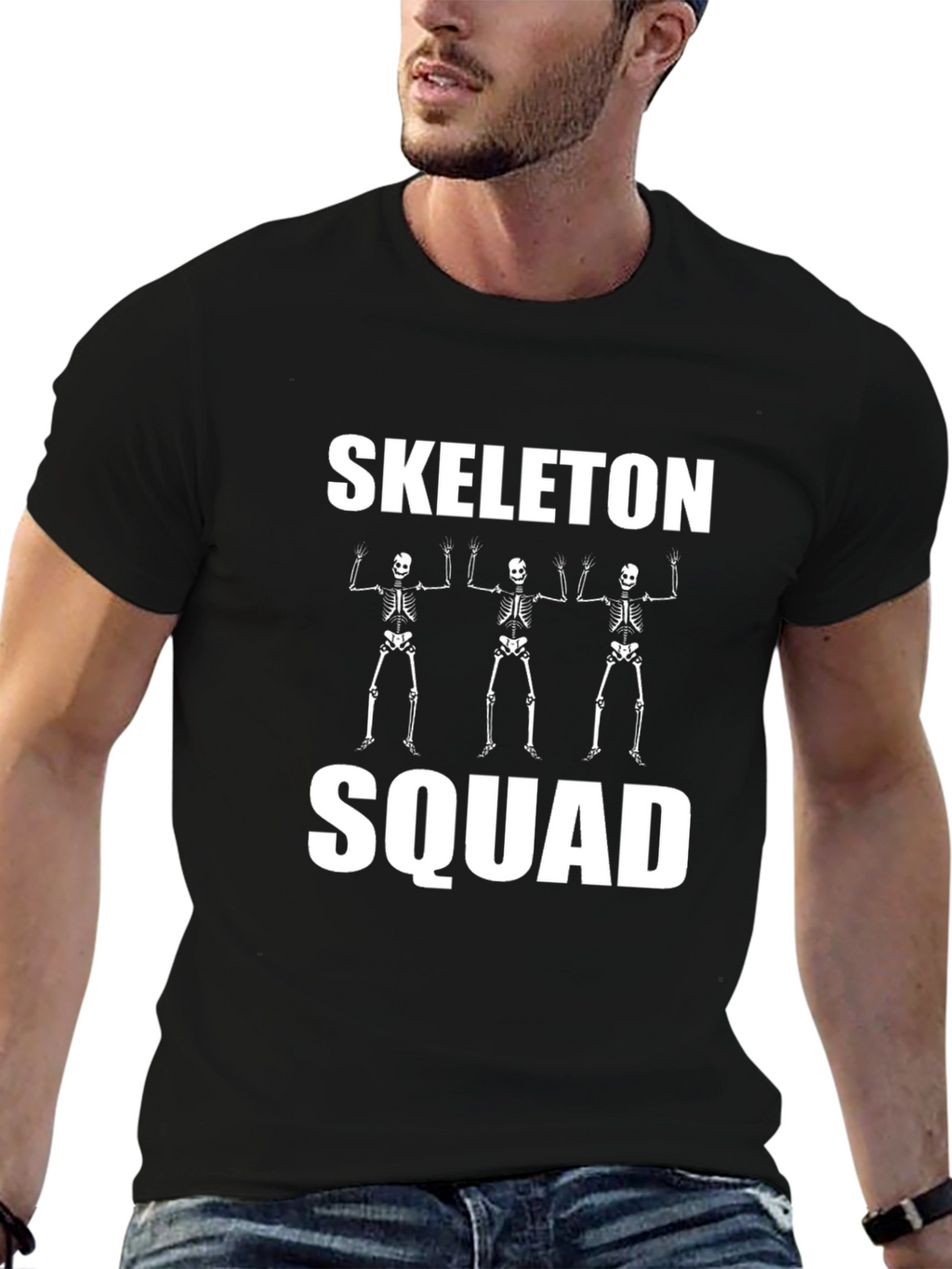 Skeleton Squad Graphic T-Shirt - Spooky Season Tee