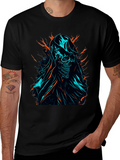 Grim Reaper Graphic Tee - Edgy Skull Design