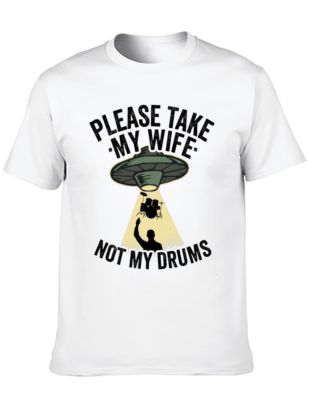 Funny Alien Abduction Drums T-Shirt