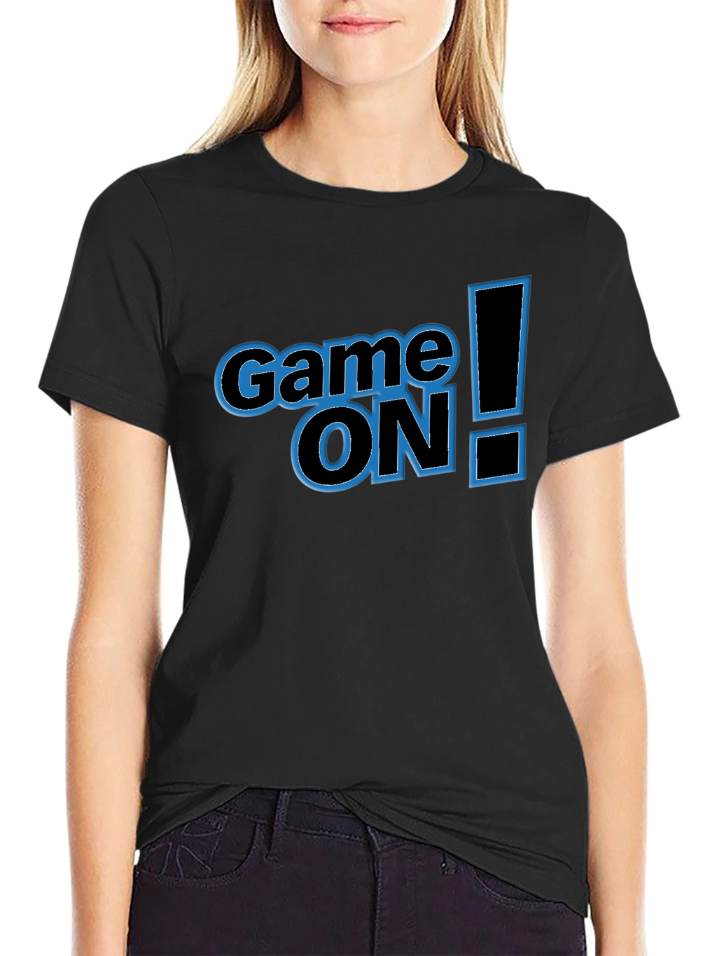 Game On! Graphic Print Mens Black T-Shirt