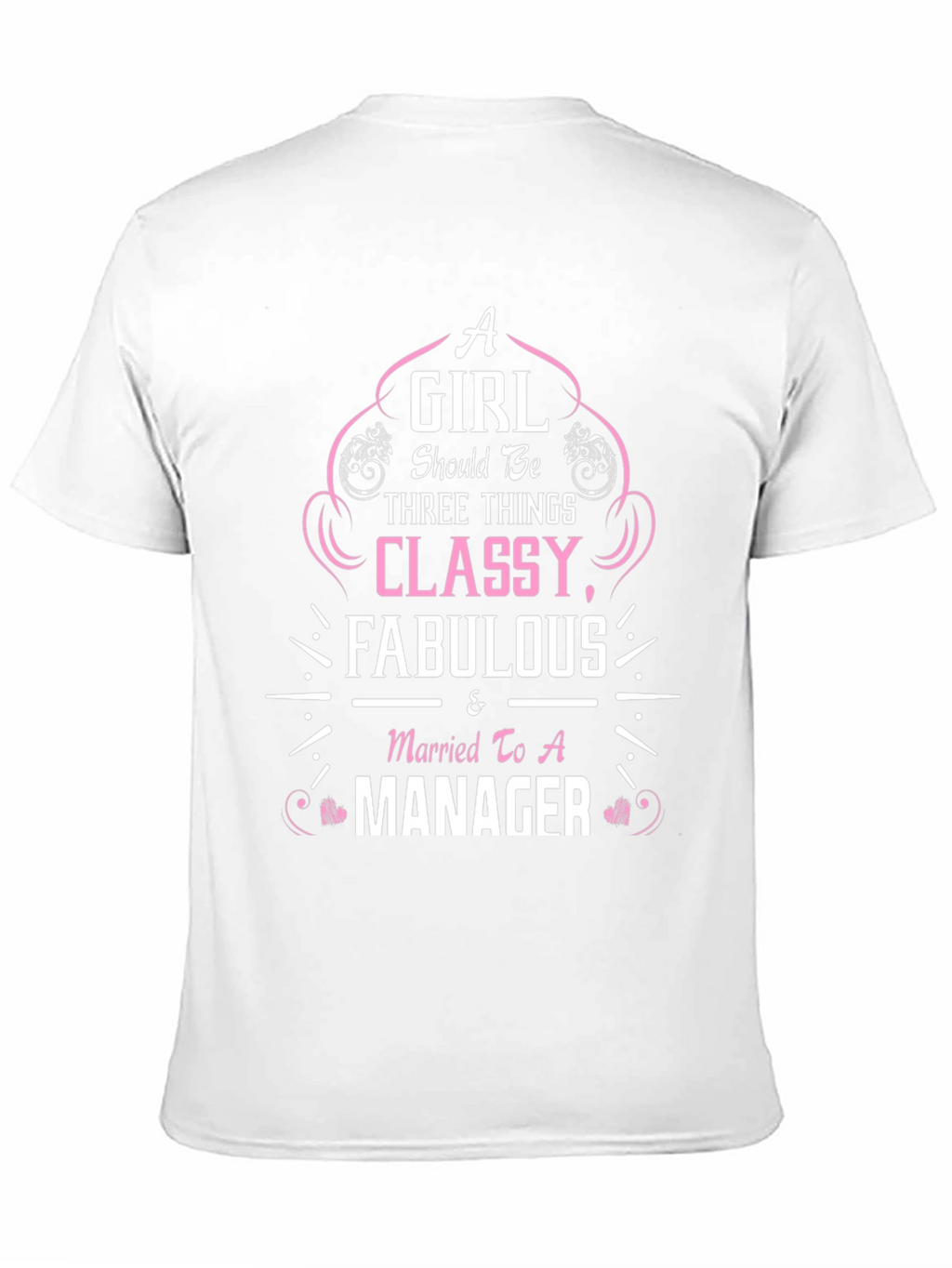 Classy Fabulous Married to Manager Black T-Shirt