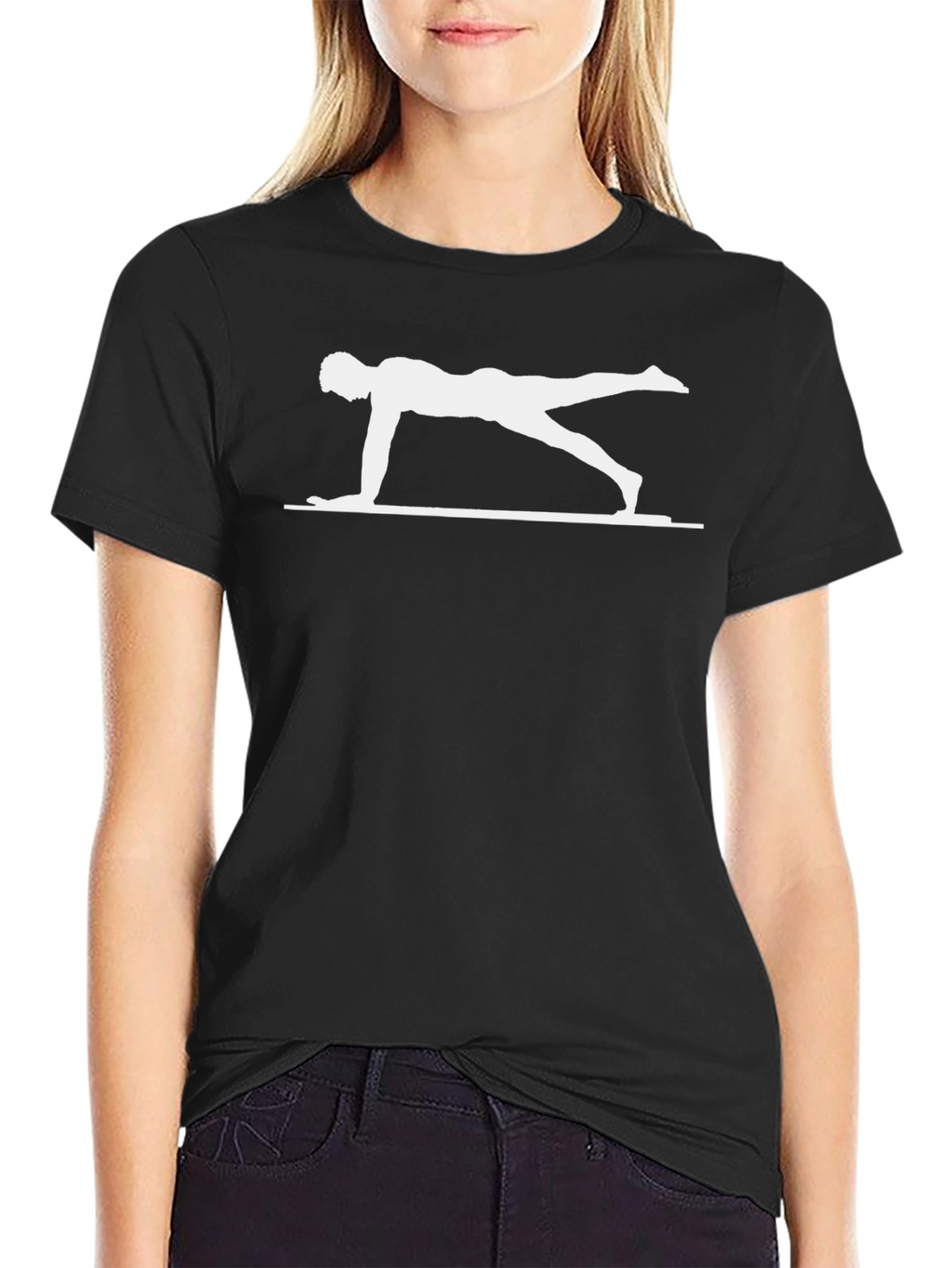 Yoga Pose Graphic T-Shirt - Black