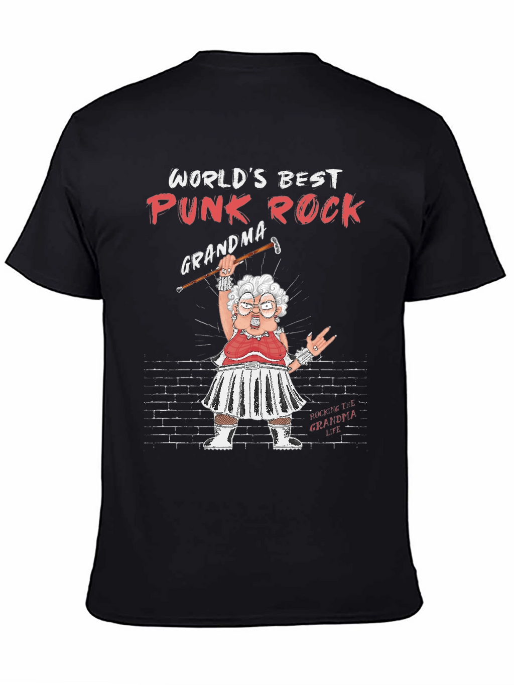 Worlds Best Punk Rock Grandma Graphic Tee