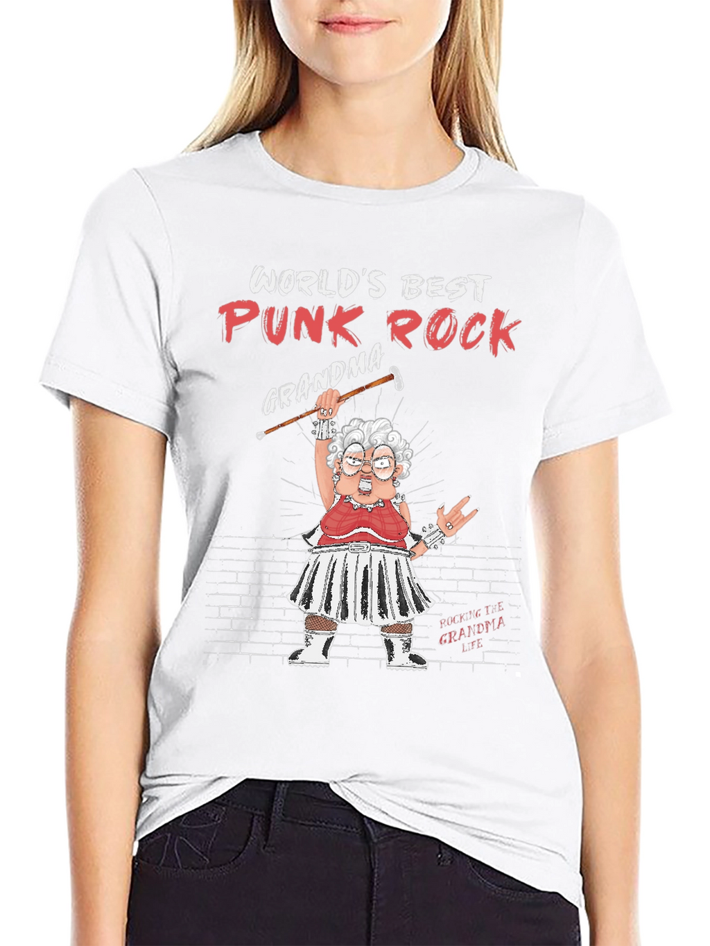 Worlds Best Punk Rock Grandma Graphic Tee