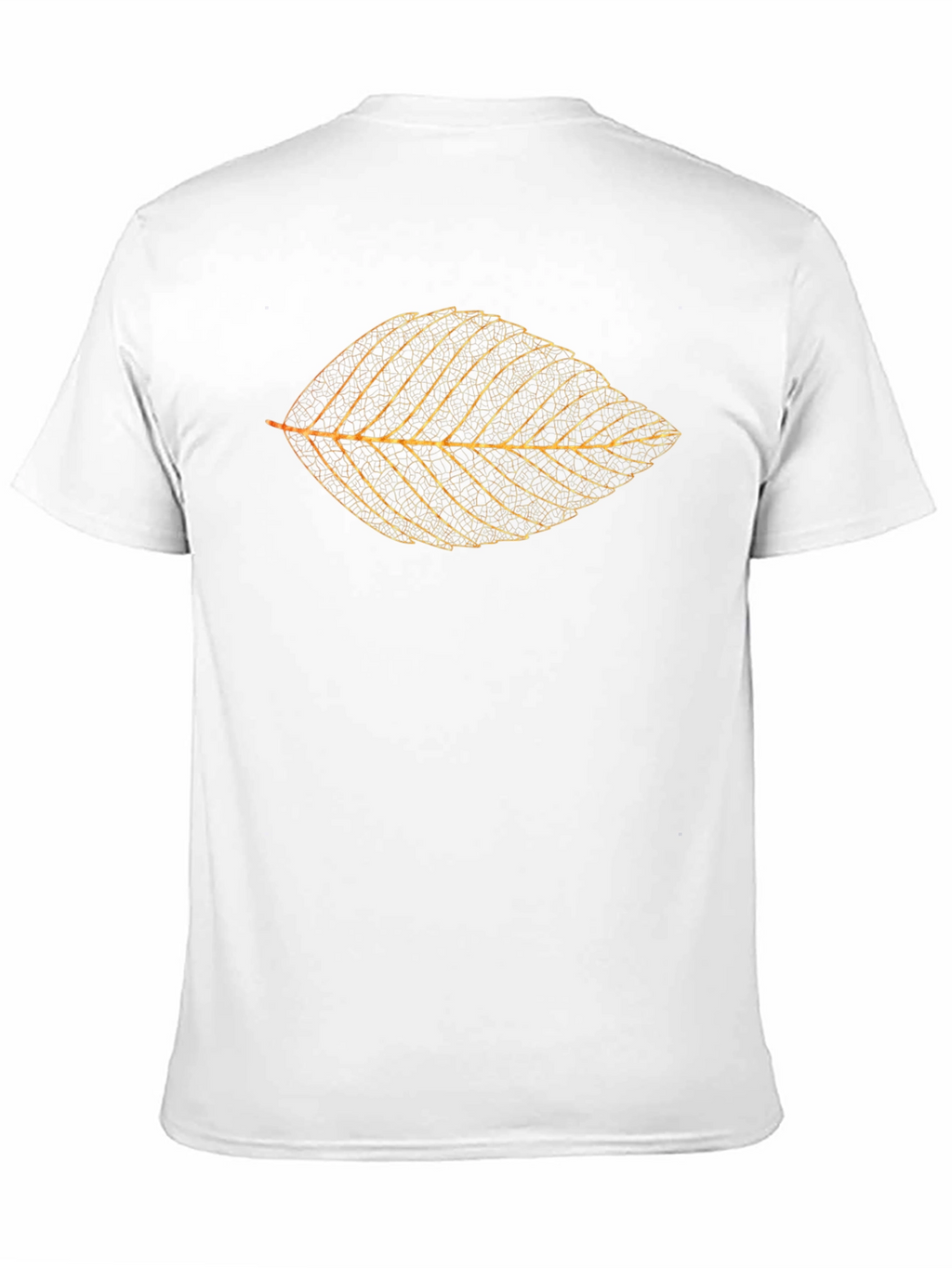 Leaf Vein Graphic Tee - Black Cotton Casual Shirt