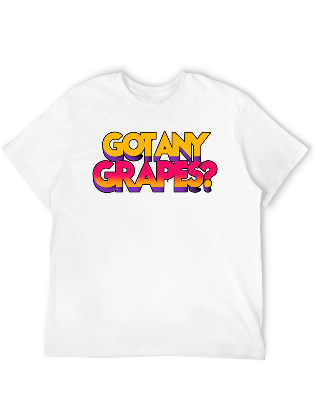 Got Any Grapes? Black Graphic T-Shirt