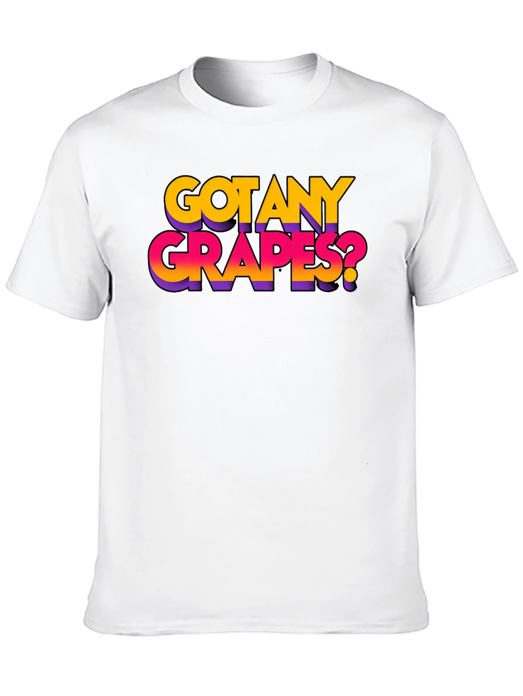 Got Any Grapes? Black Graphic T-Shirt