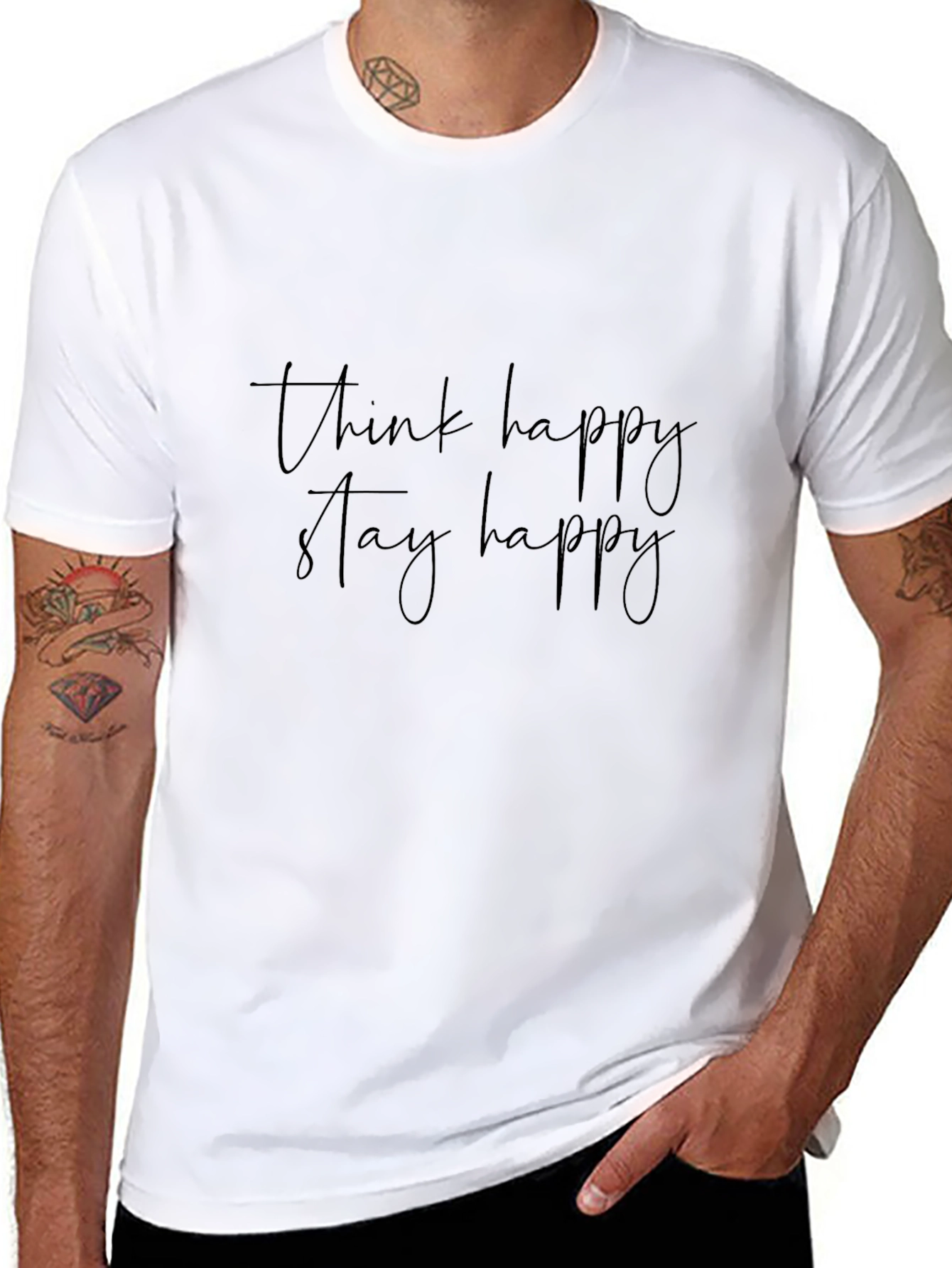 Think Happy Stay Happy Graphic Tee