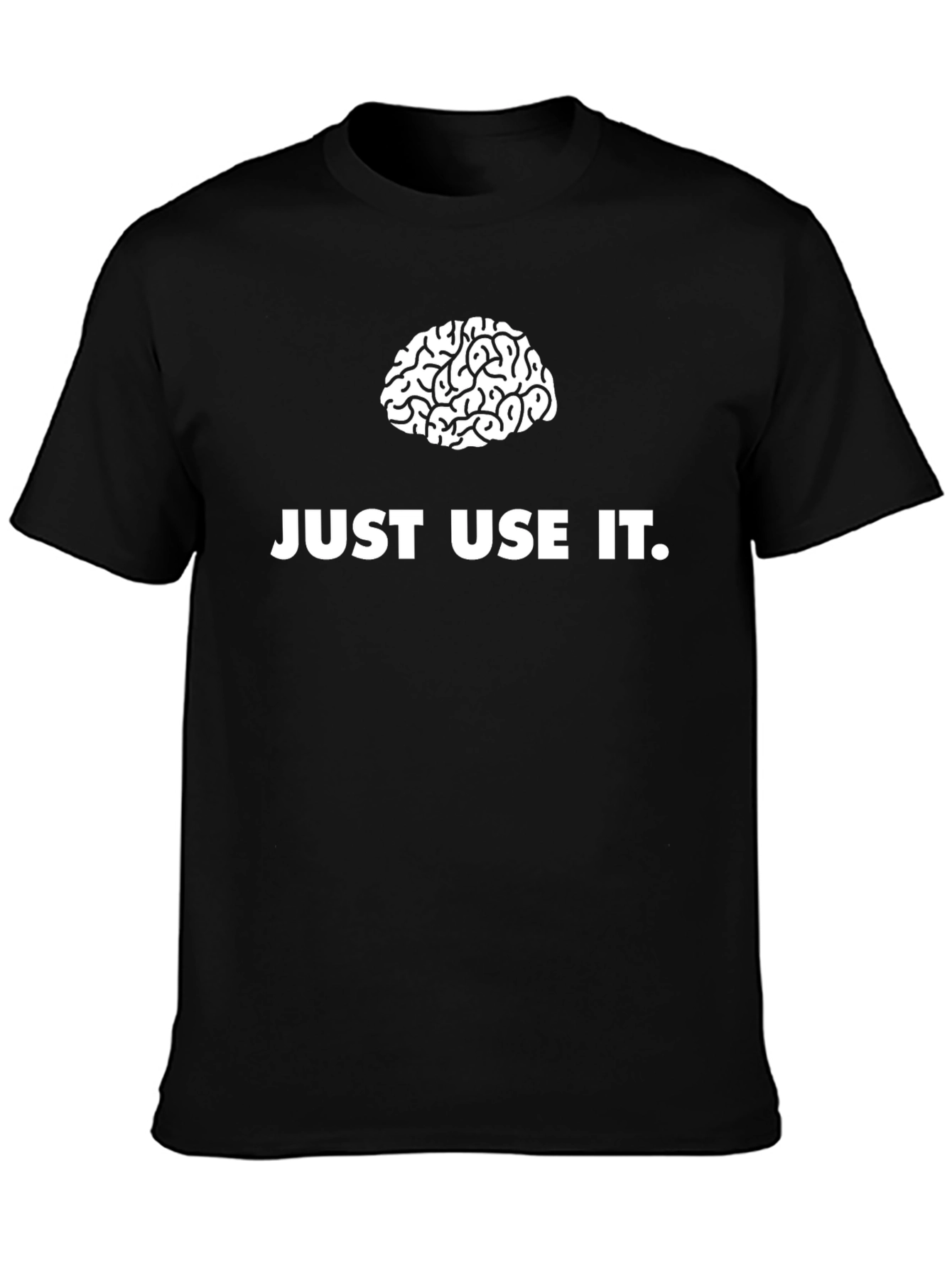 Just Use It Brain Graphic Tee - Unisex Black T-Shirt