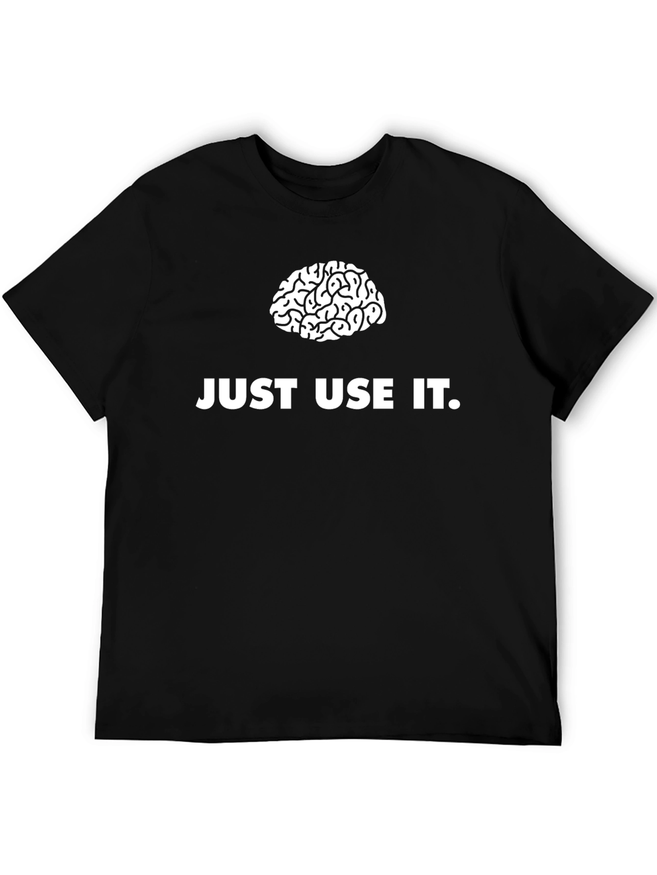Just Use It Brain Graphic Tee - Unisex Black T-Shirt