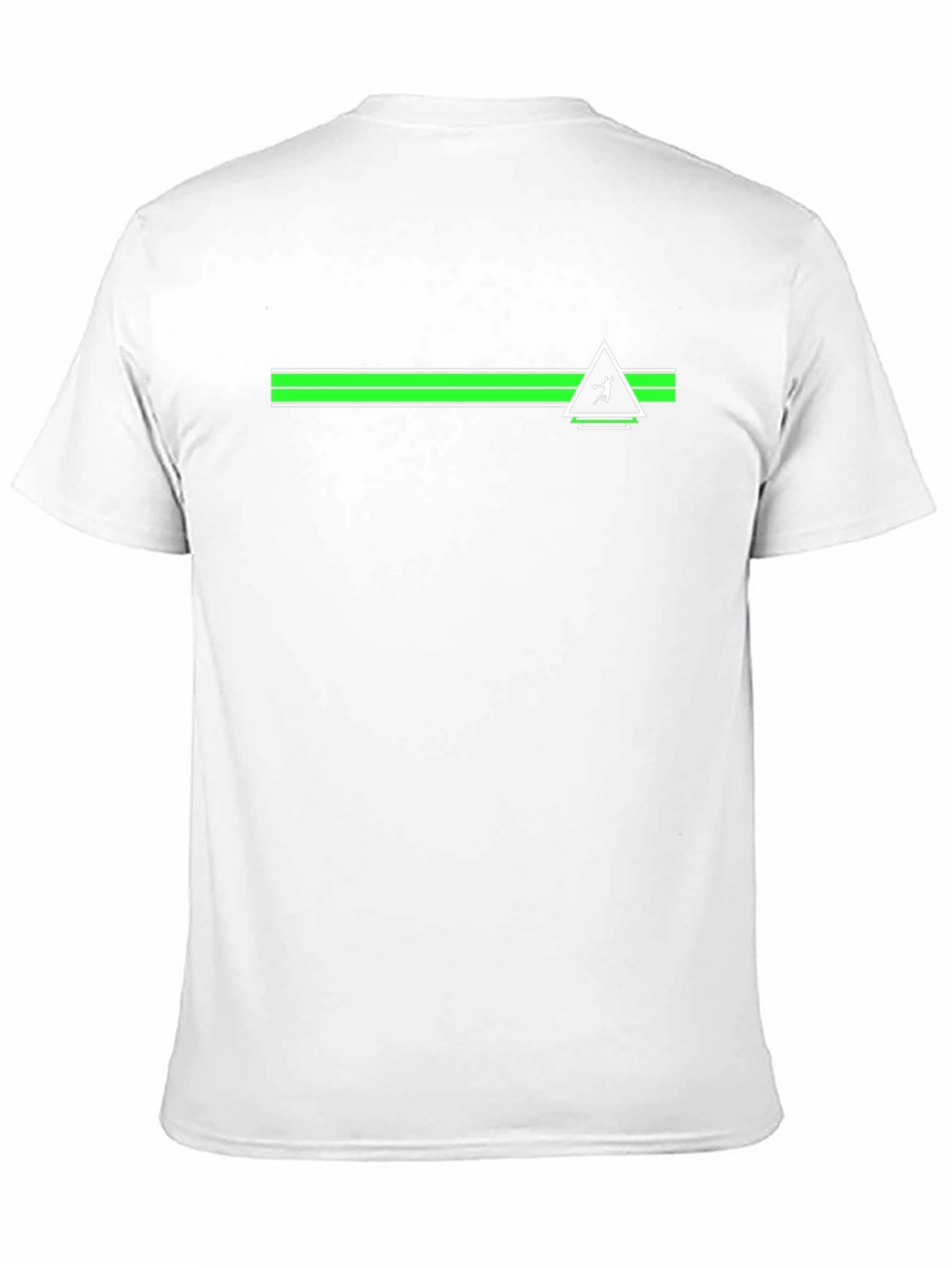 Modern Graphic T-Shirt - Green Stripe Volleyball Design