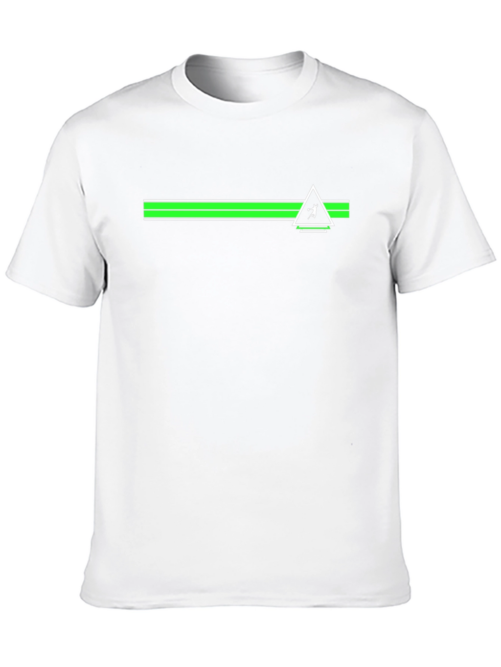 Modern Graphic T-Shirt - Green Stripe Volleyball Design
