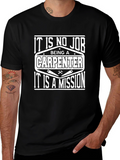 Carpenter Mission T-Shirt - Black Crew Neck Tee