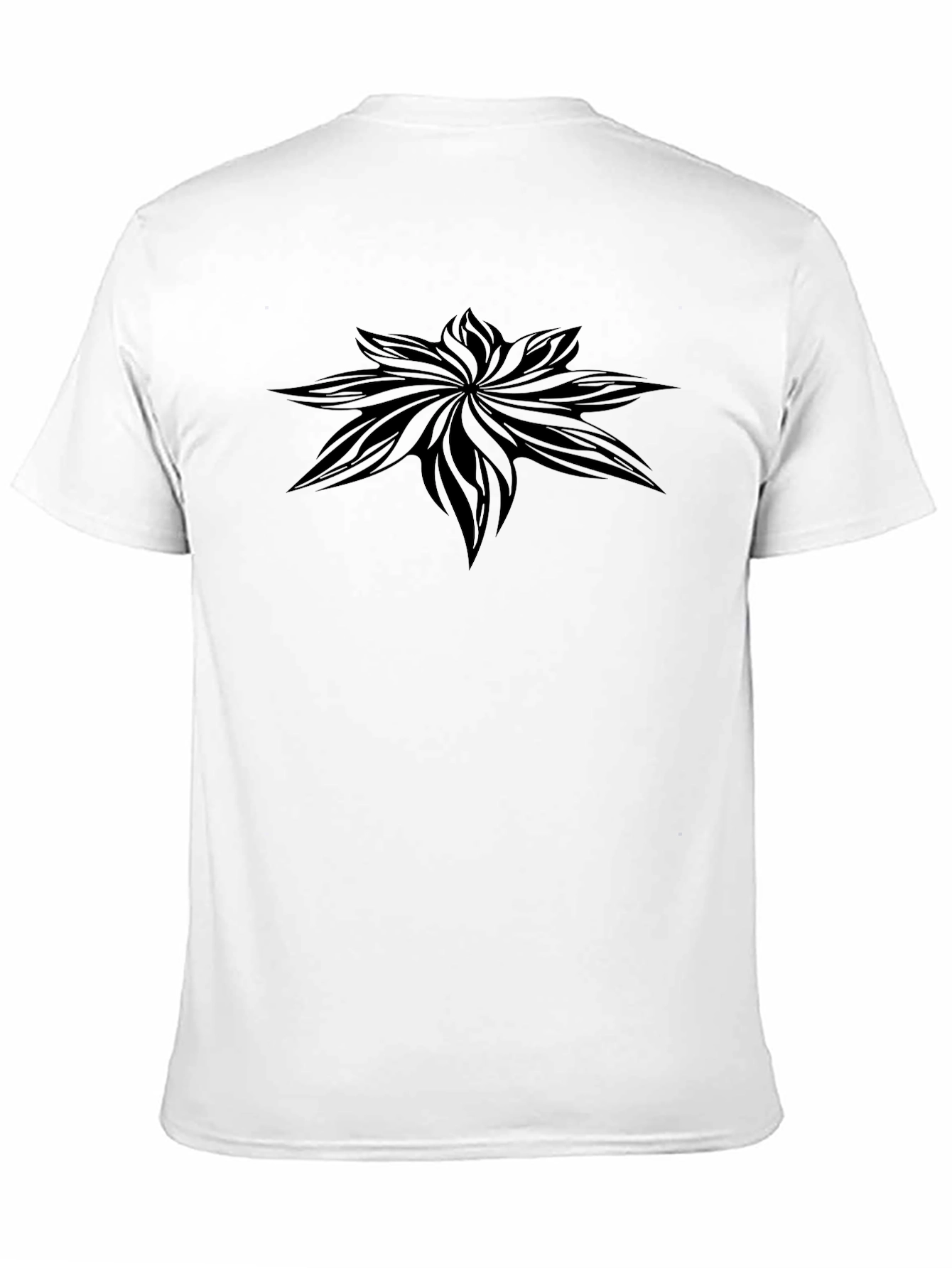 Mens Black Graphic Tee - Floral
