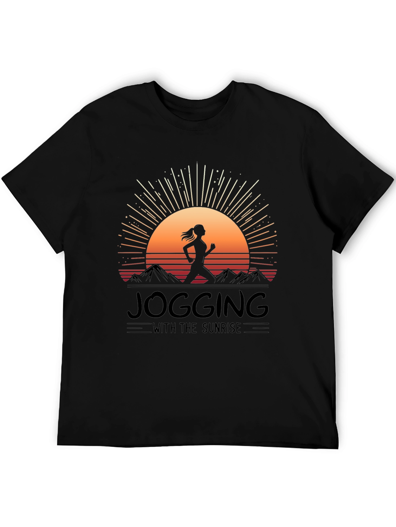 Jogging with Sunrise Graphic Tee