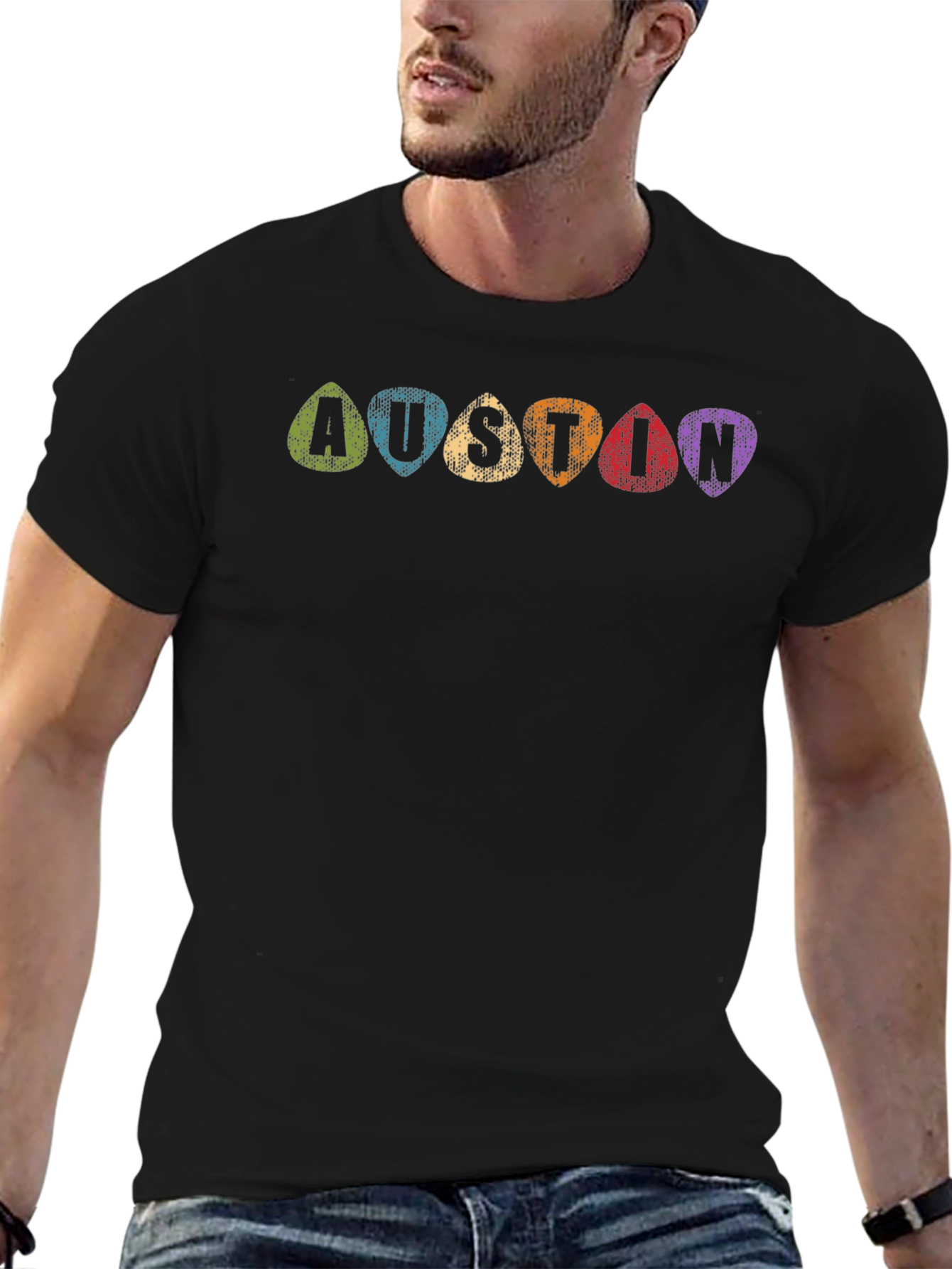 Austin Guitar Pick Tee - Music City Style