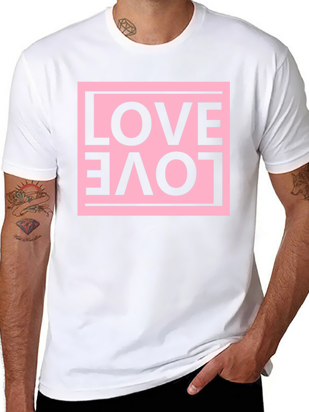 Love Graphic Tee - Upside Down Design
