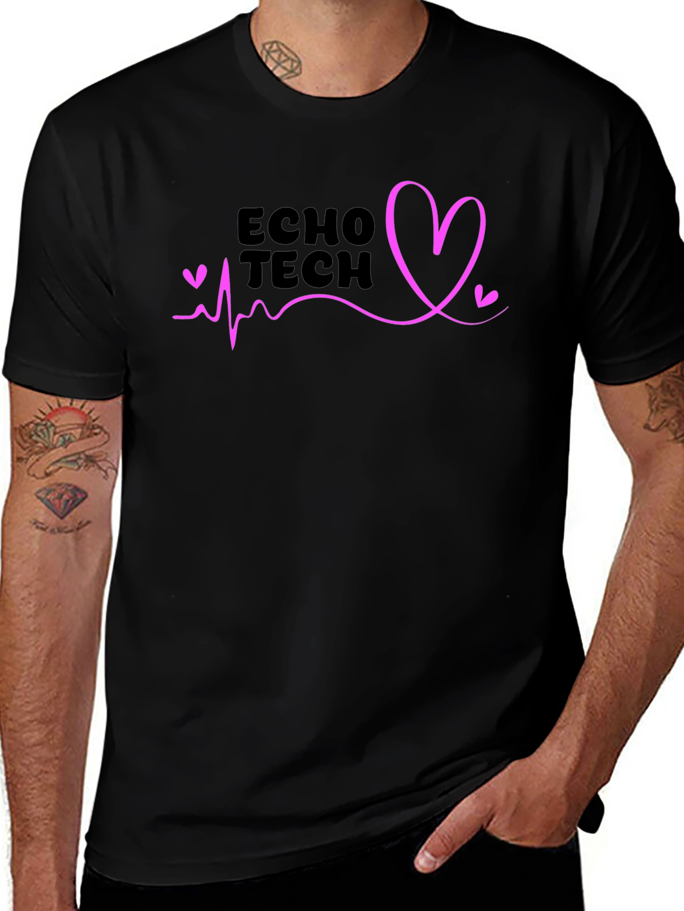 Echo Tech Heartbeat T-Shirt - Stylish Medical Apparel