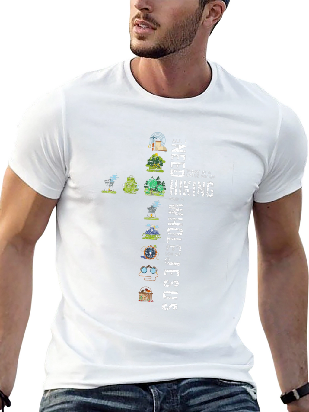 Hiking & Jesus Graphic Tee