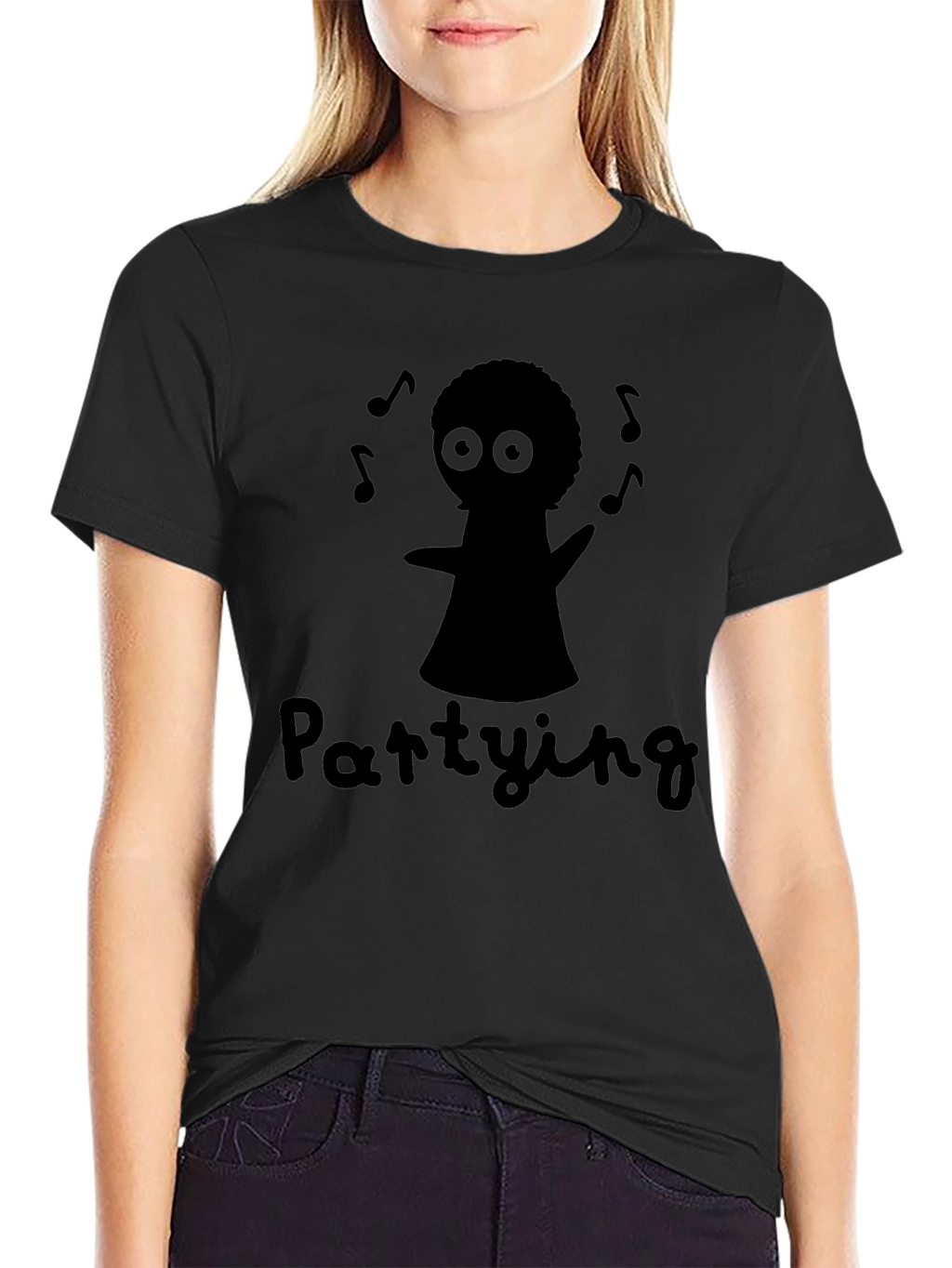 Party Time T-Shirt - Black Fun Graphic Tee