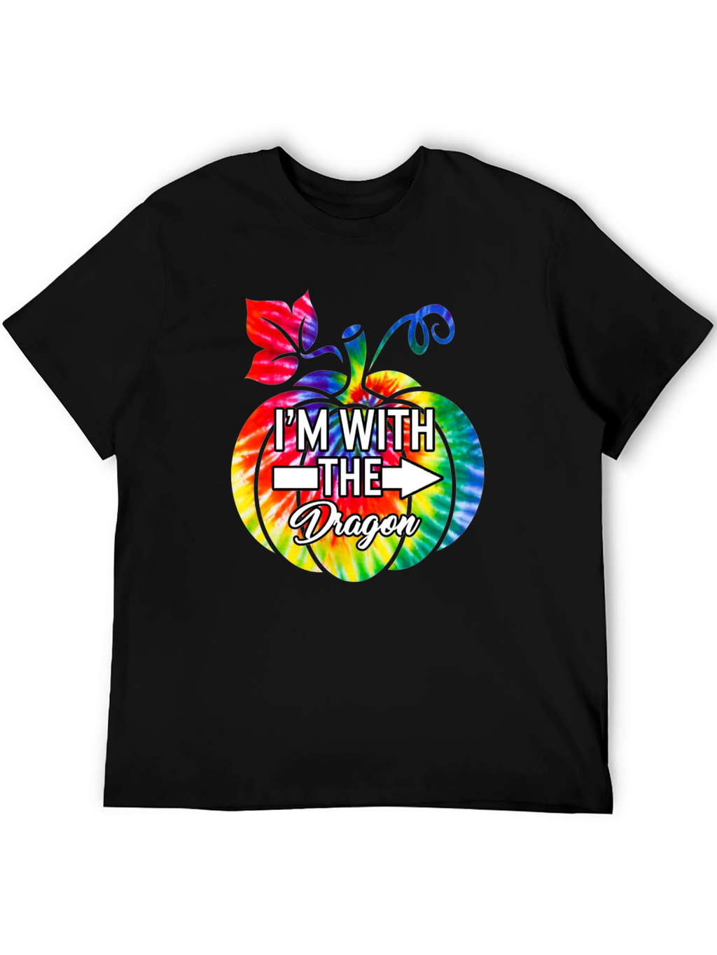 Im With the Dragon Tie-Dye Pumpkin T-Shirt