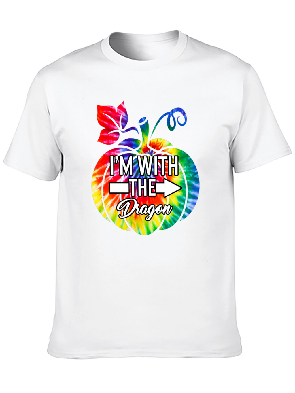 Im With the Dragon Tie-Dye Pumpkin T-Shirt