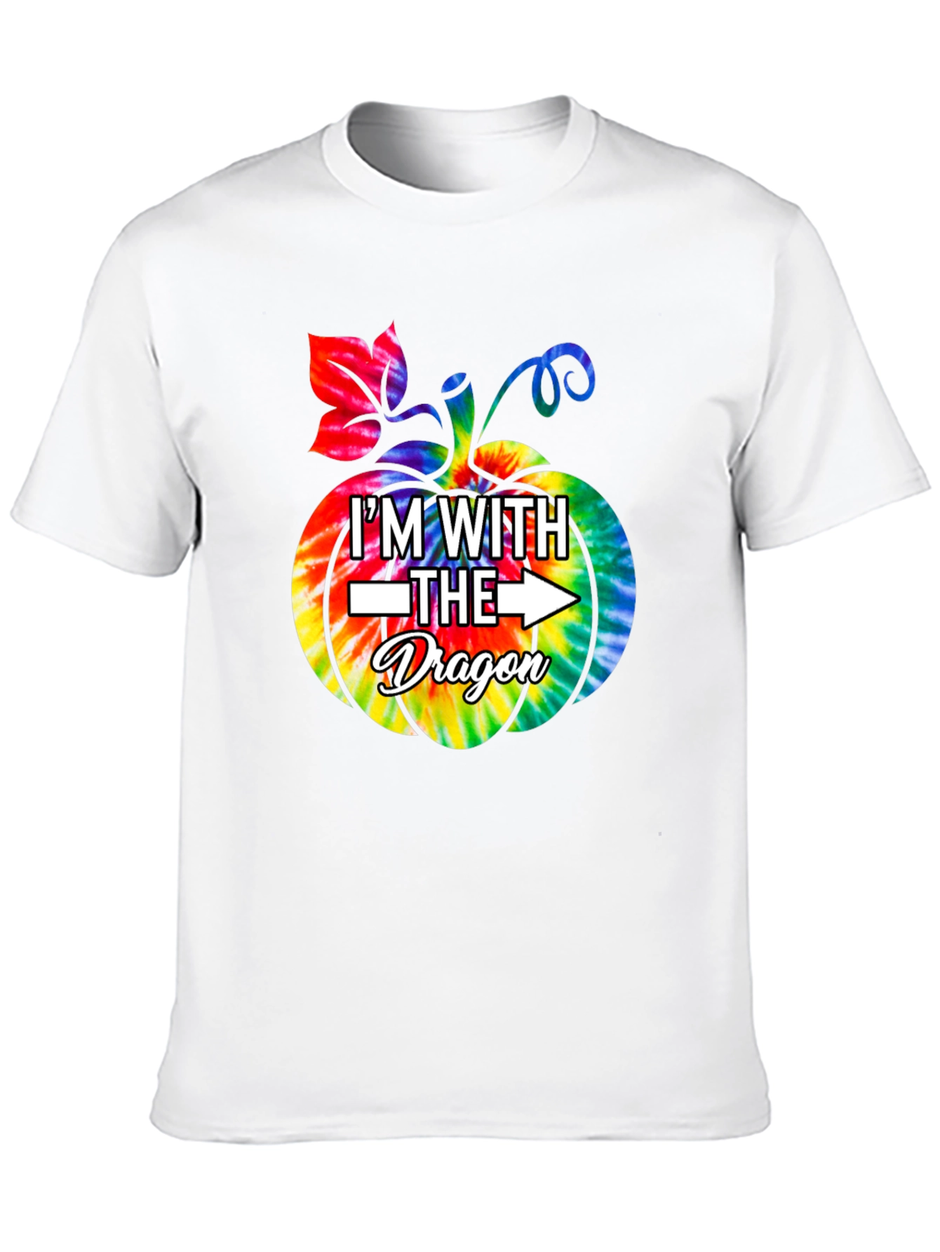 Im With the Dragon Tie-Dye Pumpkin T-Shirt