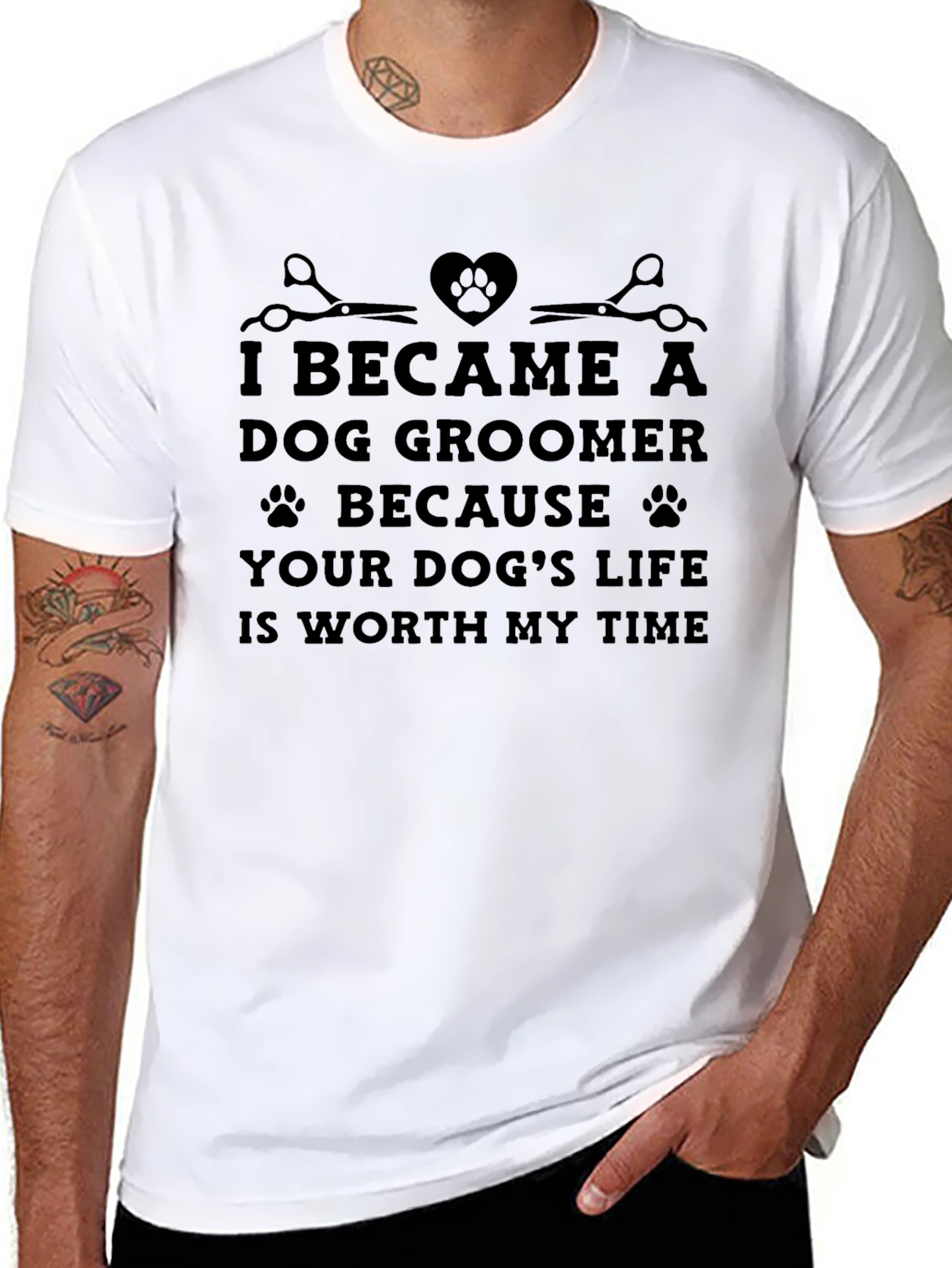 Dog Groomer T-Shirt: Worth My Time