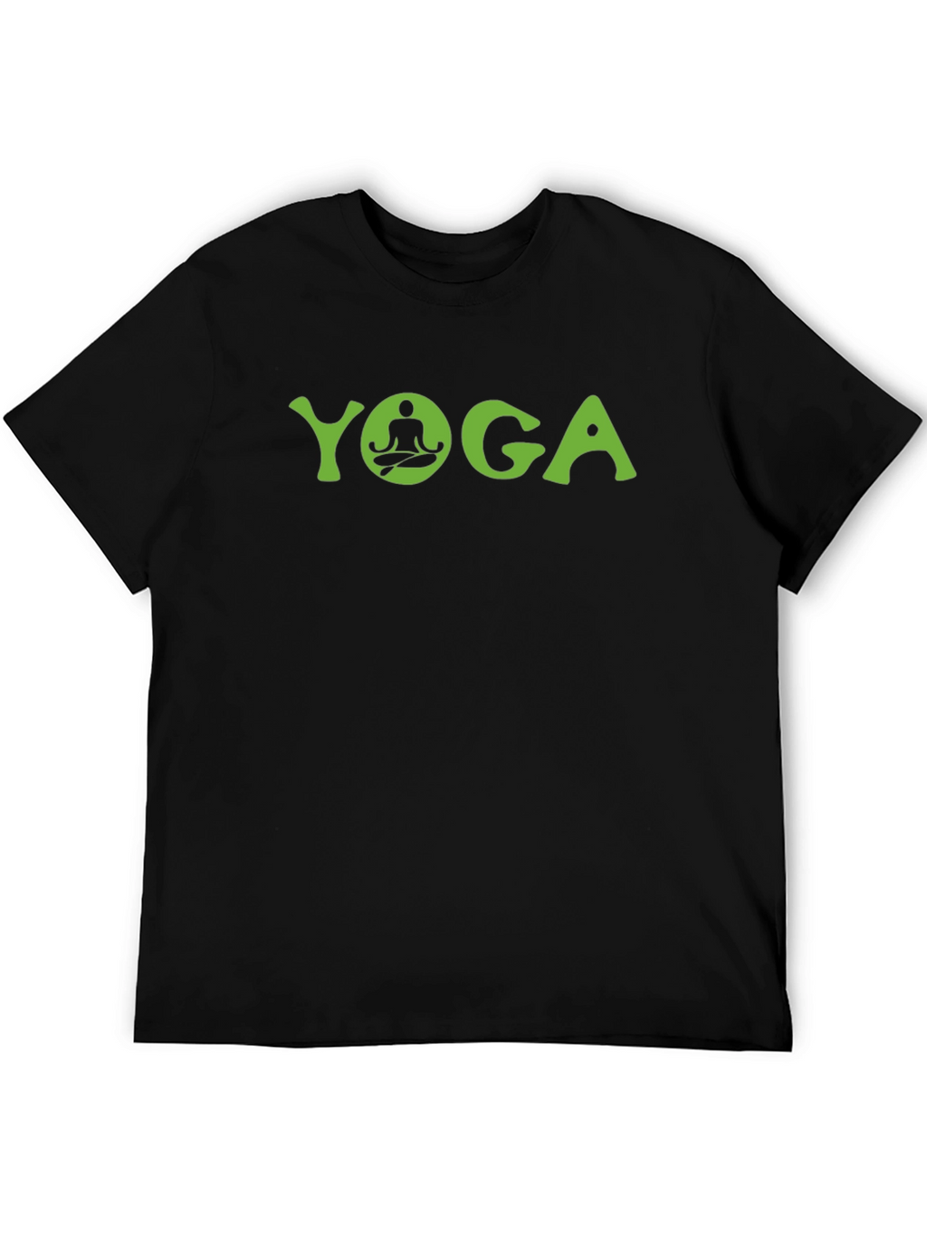 Yoga Graphic Tee - Black Cotton Comfort