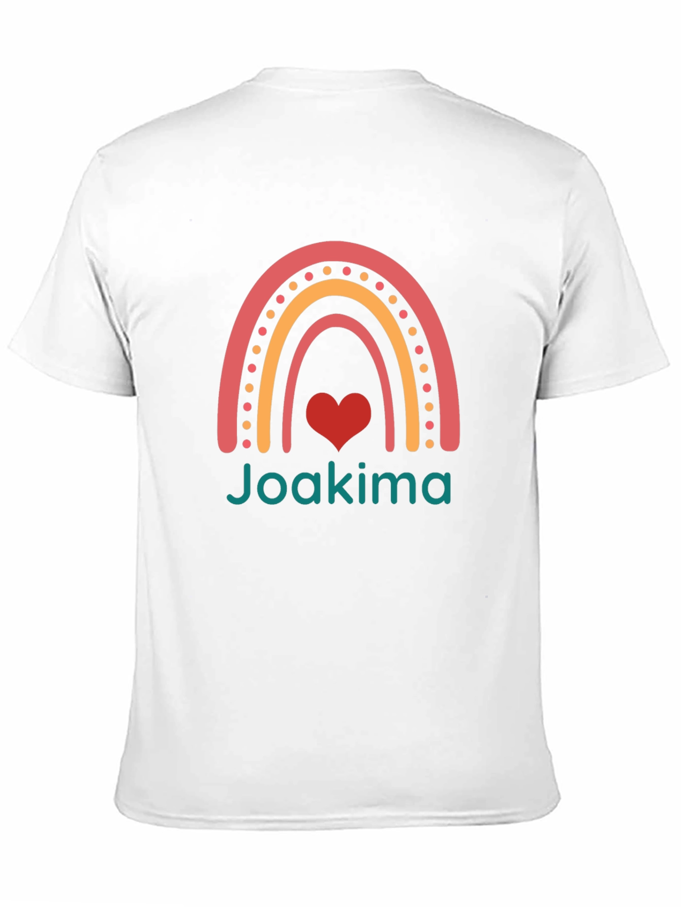 Rainbow Heart Joakima Black T-Shirt