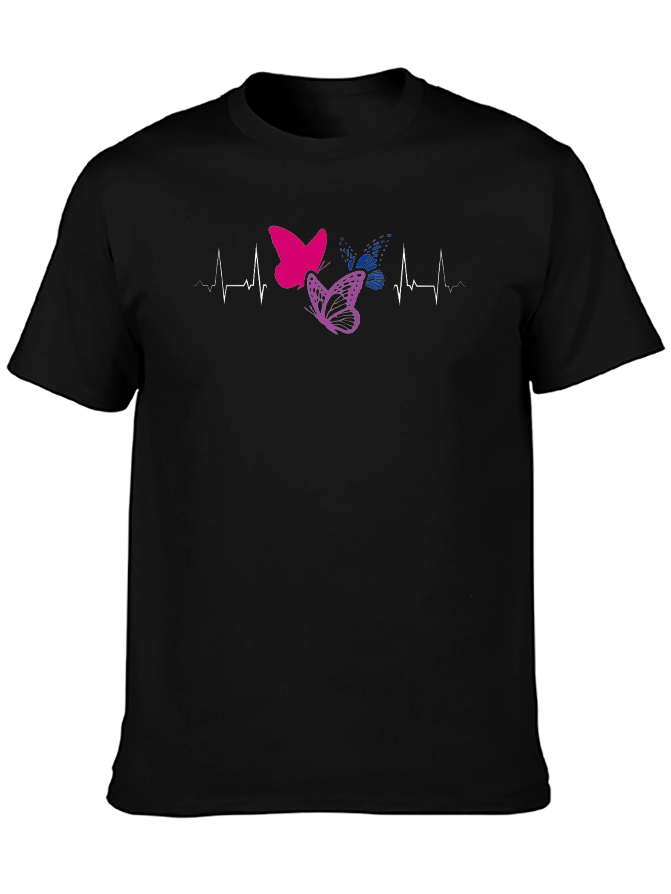 Bisexual Pride Butterfly Heartbeat T-Shirt