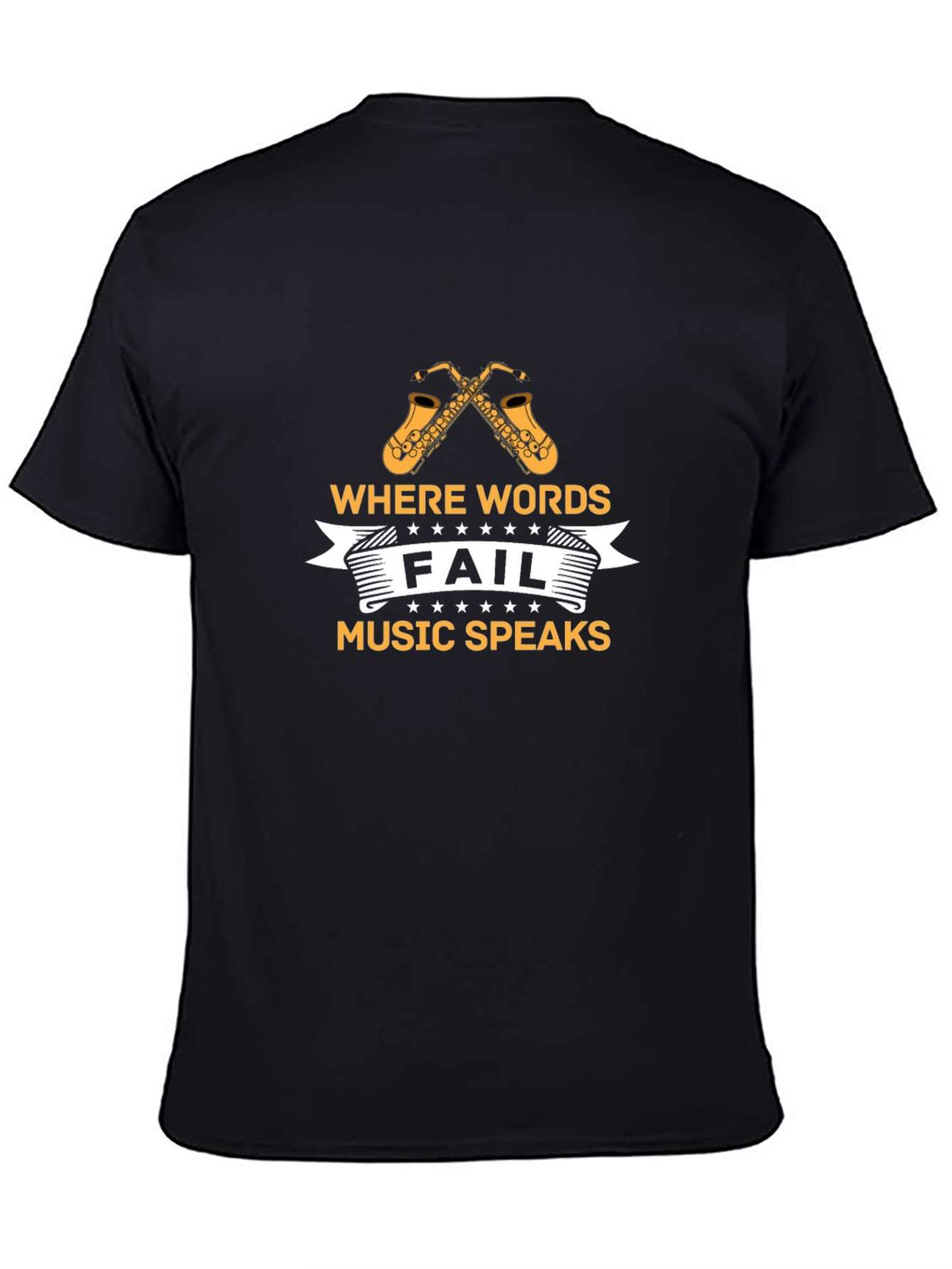 Music Speaks T-Shirt - Saxophone Design