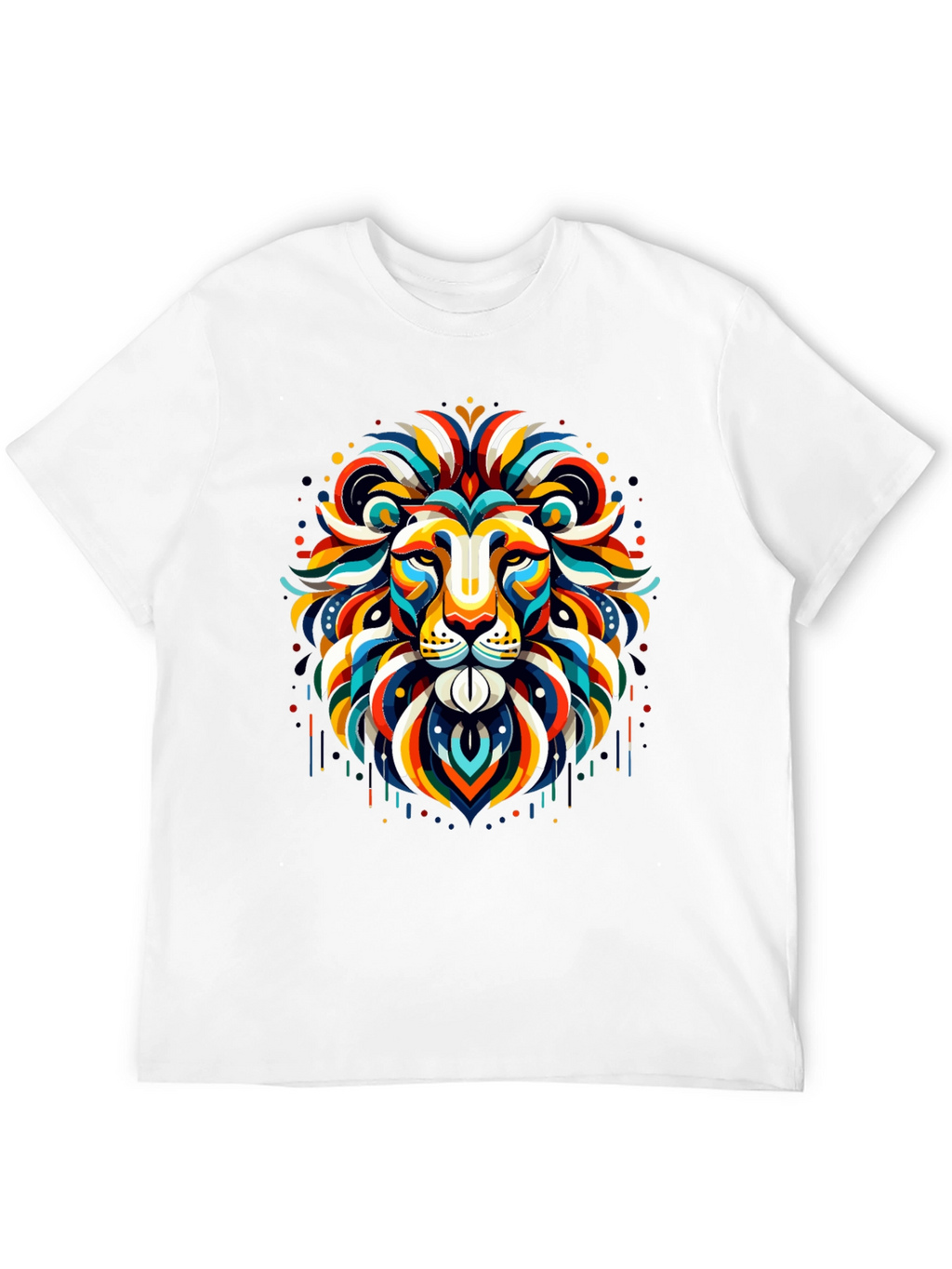 Vibrant Lion Graphic Tee - Bold Statement Shirt