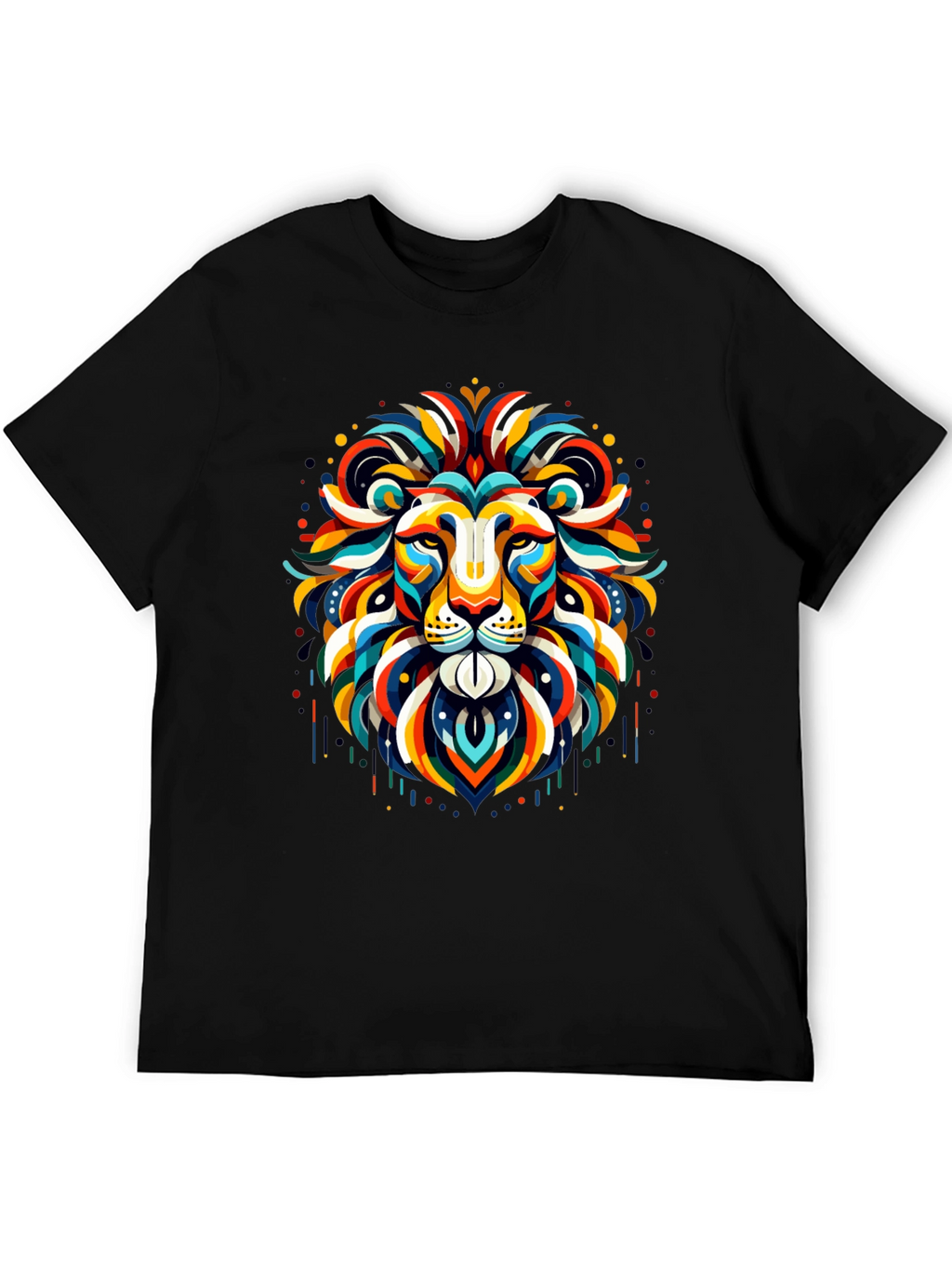 Vibrant Lion Graphic Tee - Bold Statement Shirt