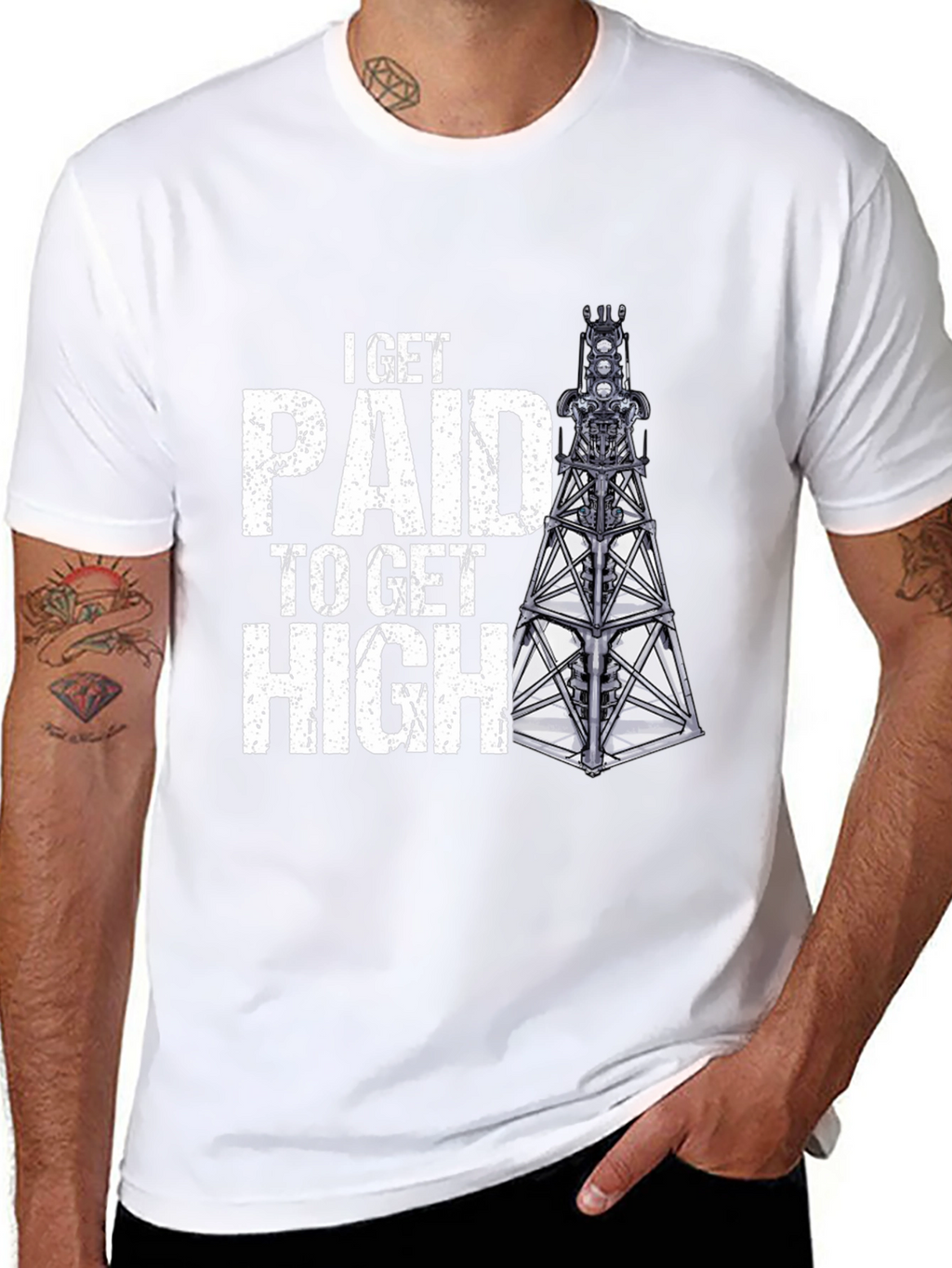 I Get Paid to Get High Oil Rig T-Shirt