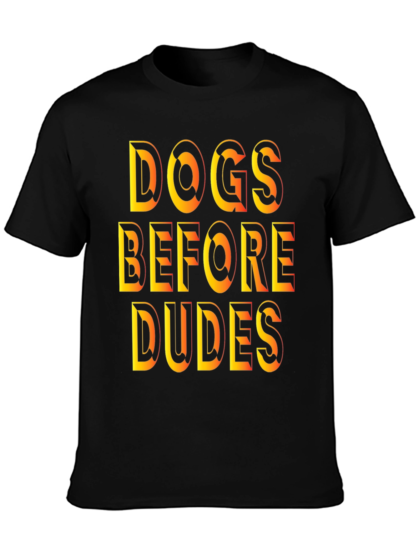 Dogs Before Dudes Graphic Tee - Black