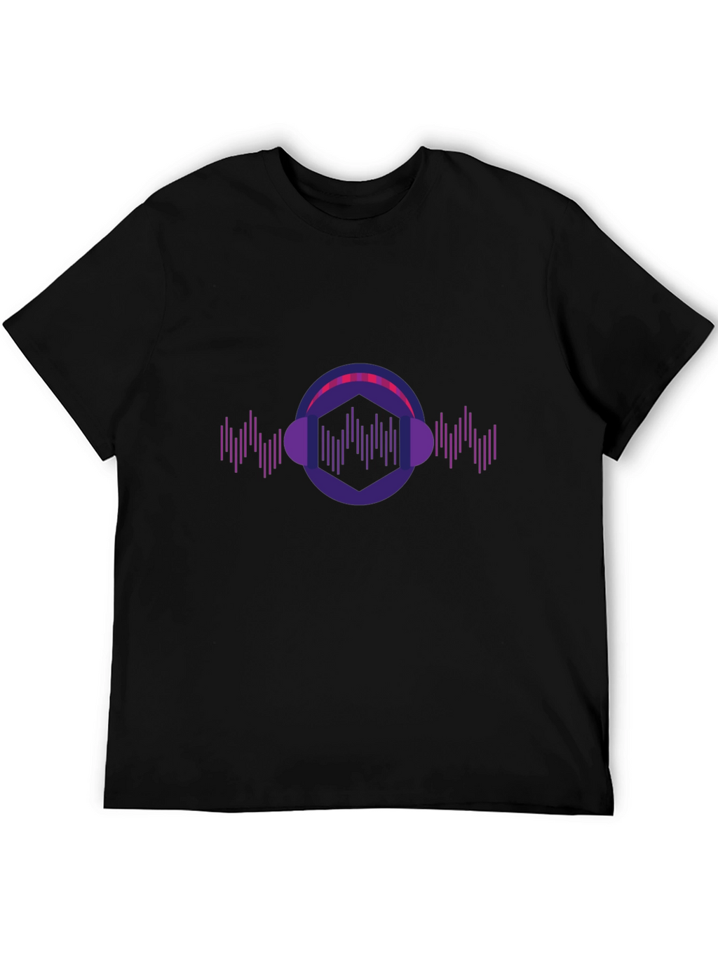 Geometric Headphone Music T-Shirt